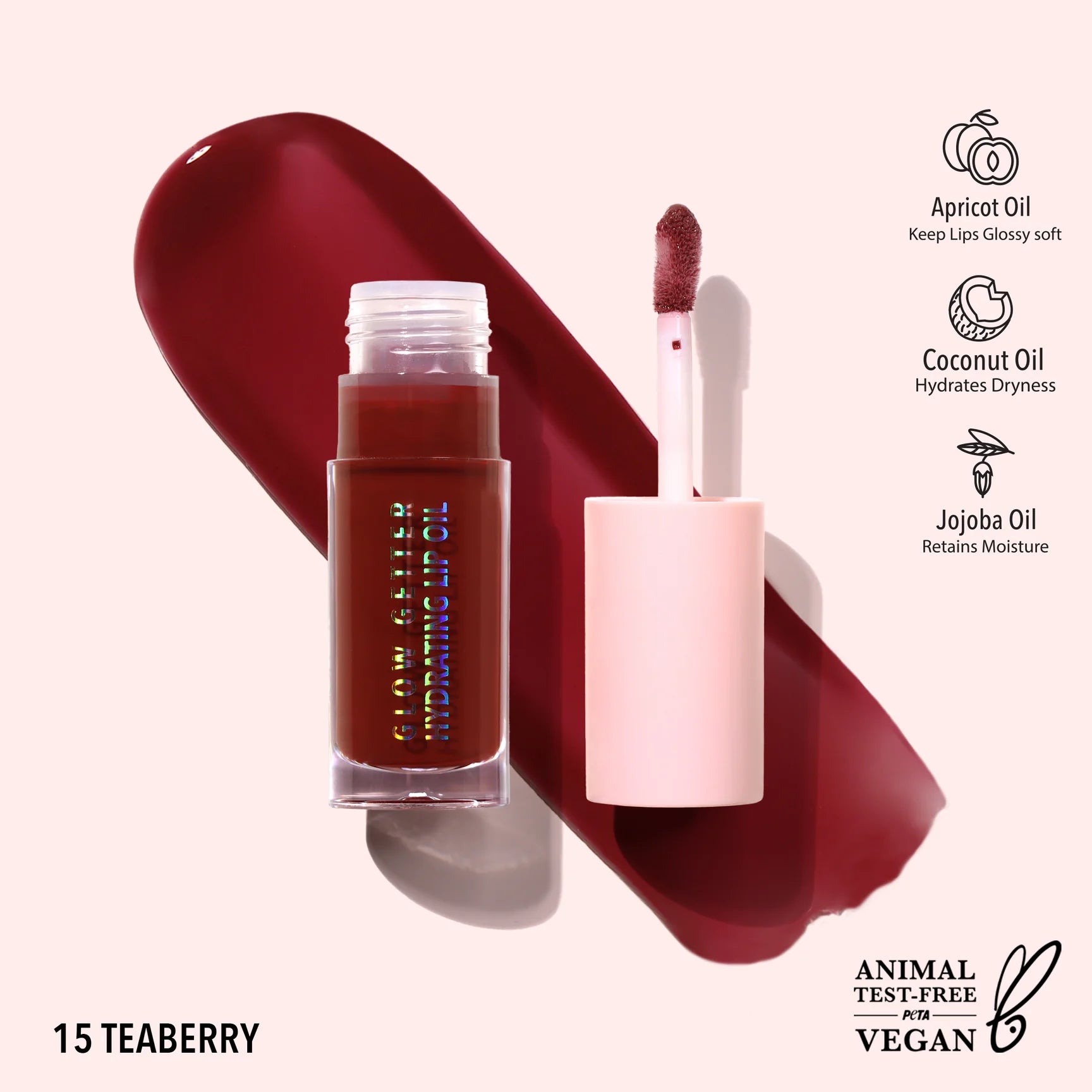 Moira Beauty - Glow Getter Hydrating Lip Oil Teaberry