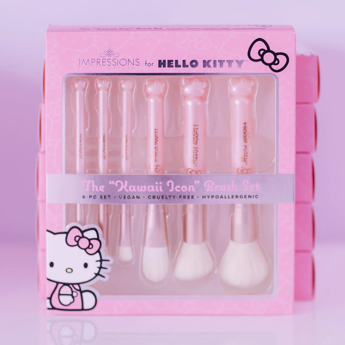 Impressions Vanity - Hello Kitty Kawaii Icon 6pc Brush Set Pink
