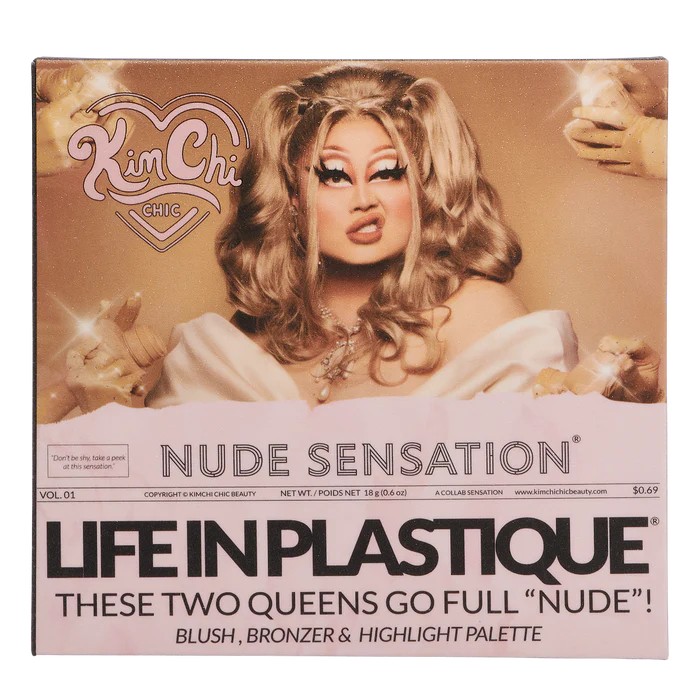 KimChi Chic - Nude Sensation: Life in Plastique Blush, Bronzer & Highlighter Palette