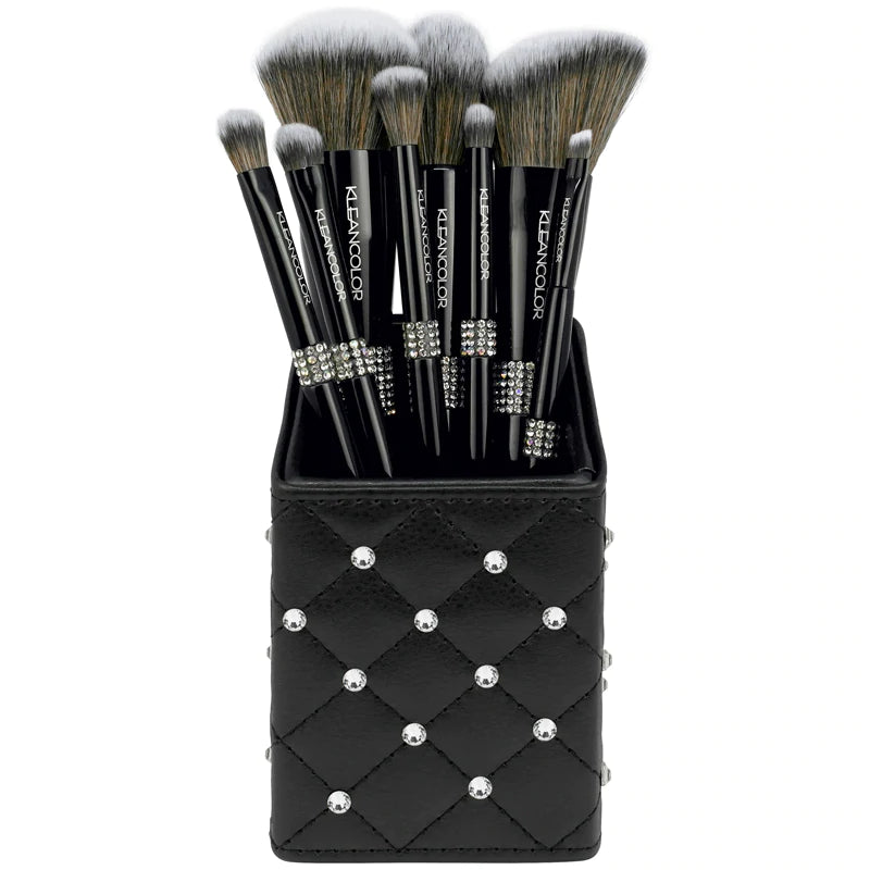 Kleancolor - Twinkly Love 8pc Deluxe Face & Eye Brush Set Black