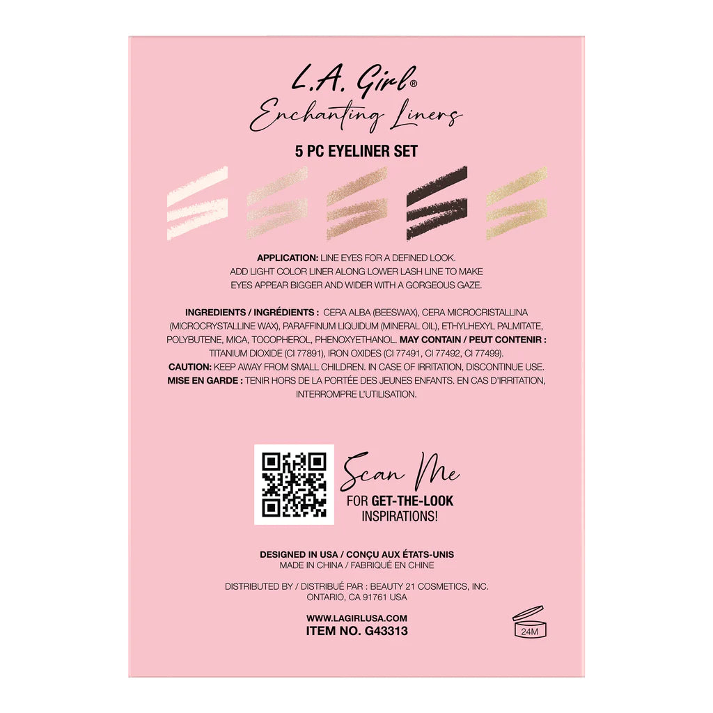 L.A. Girl - Enchanting Liners 5pc Metallic & Matte Eyeliner Set