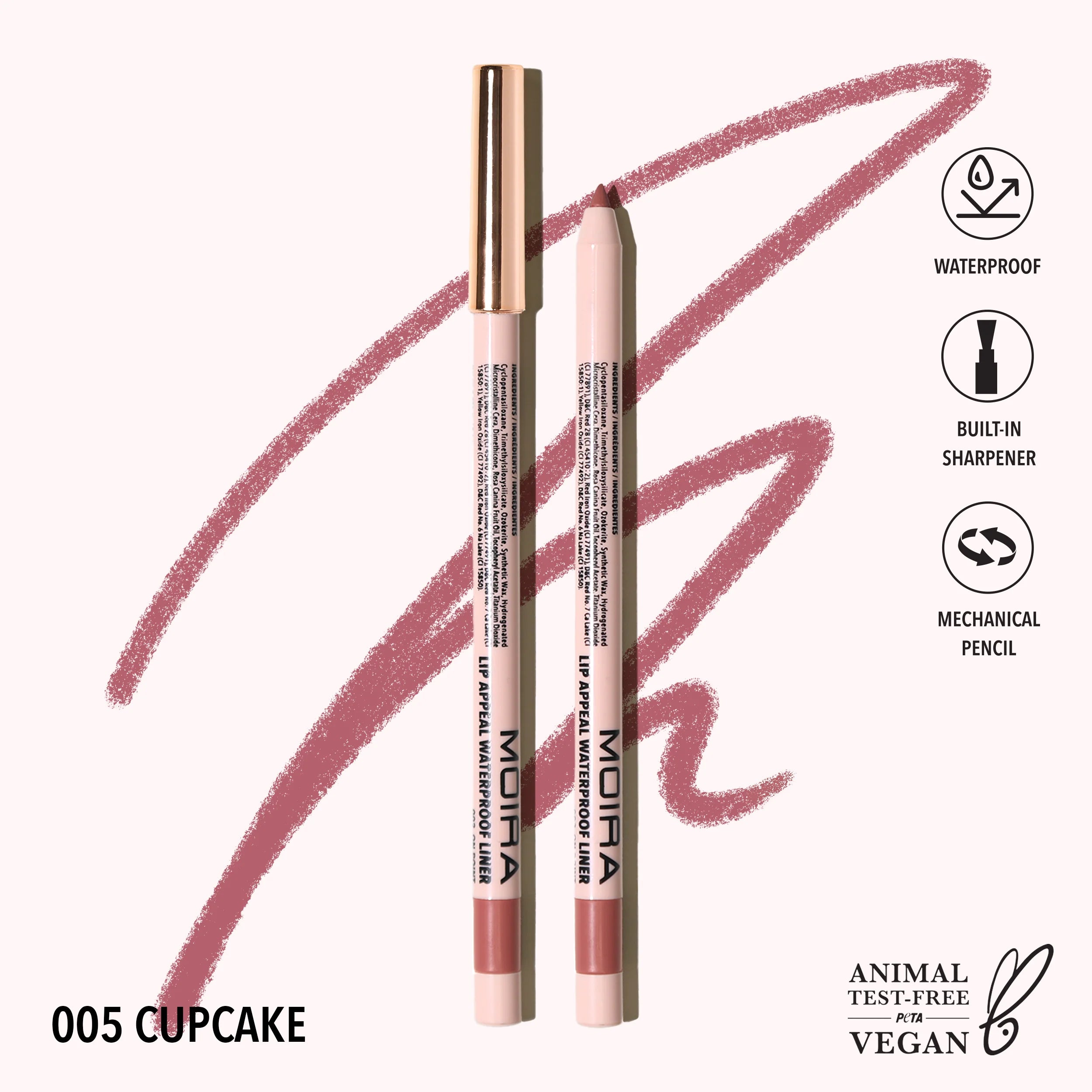 Moira Beauty - Lip Appeal Waterproof Liner Cupcake