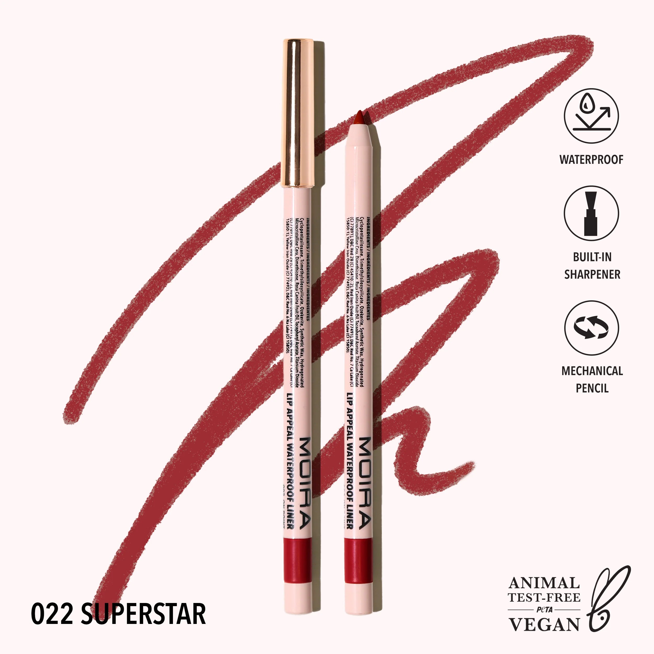 Moira Beauty - Lip Appeal Waterproof Liner Super Star