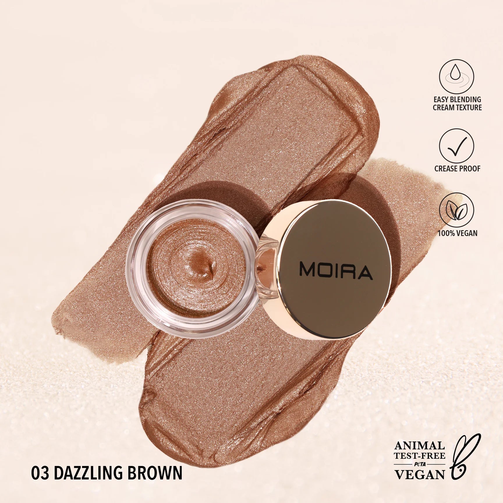 Moira Beauty - Everlust Shimmer Cream Shadow Dazzling Brown
