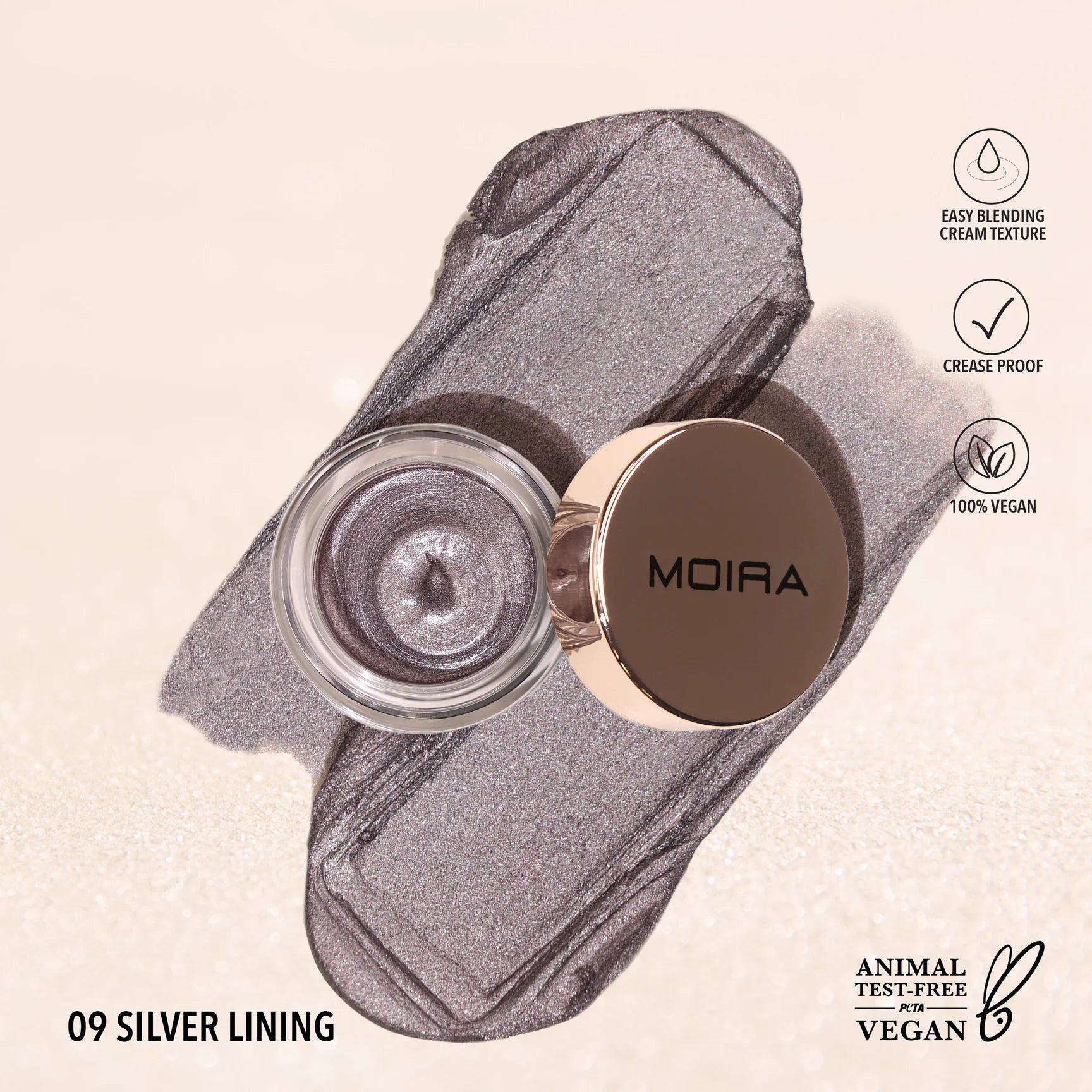Moira Beauty - Everlust Shimmer Cream Shadow Silver Lining