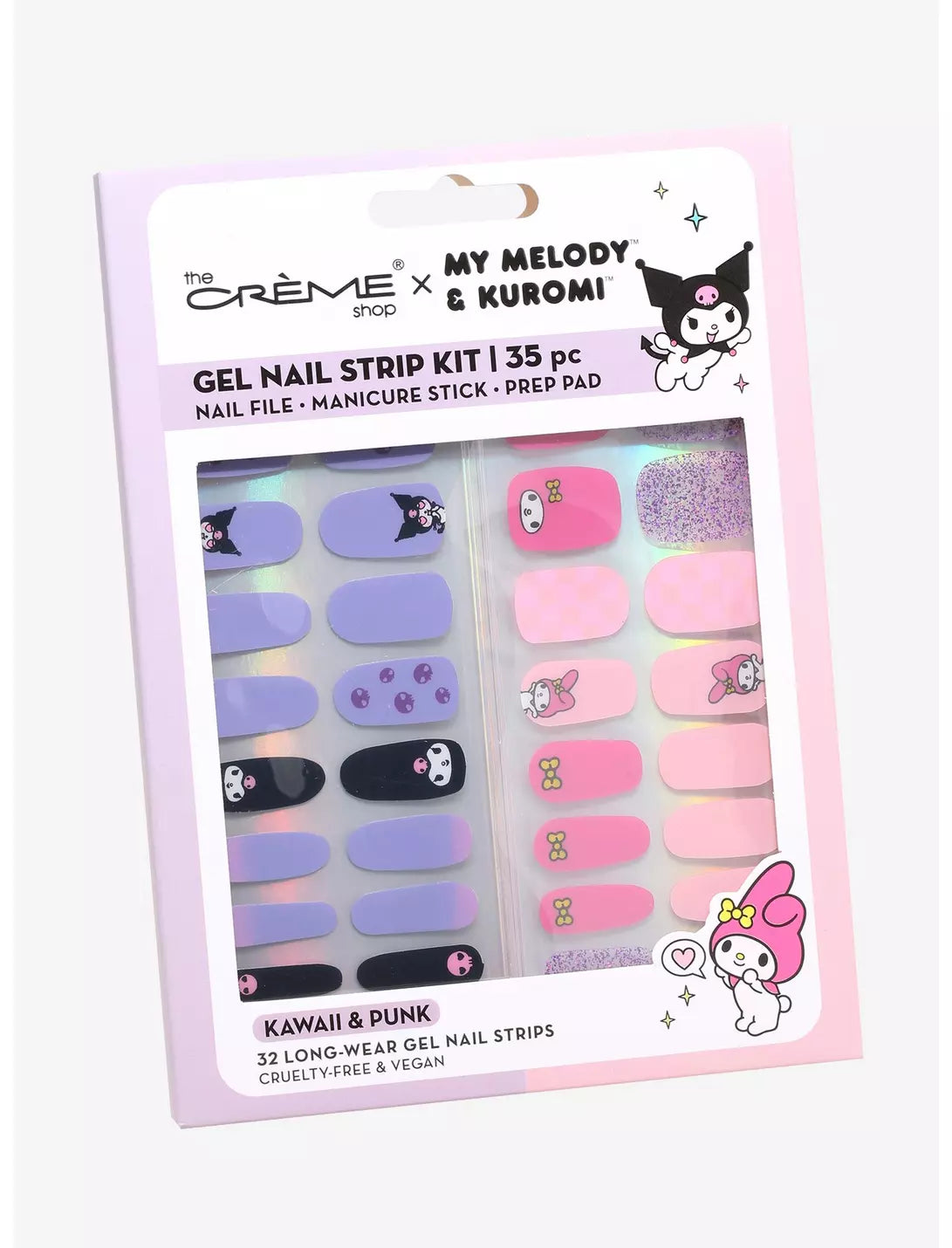 The Creme Shop - My Melody & Kuromi Gel Nail Strips Kit Kawaii & Punk