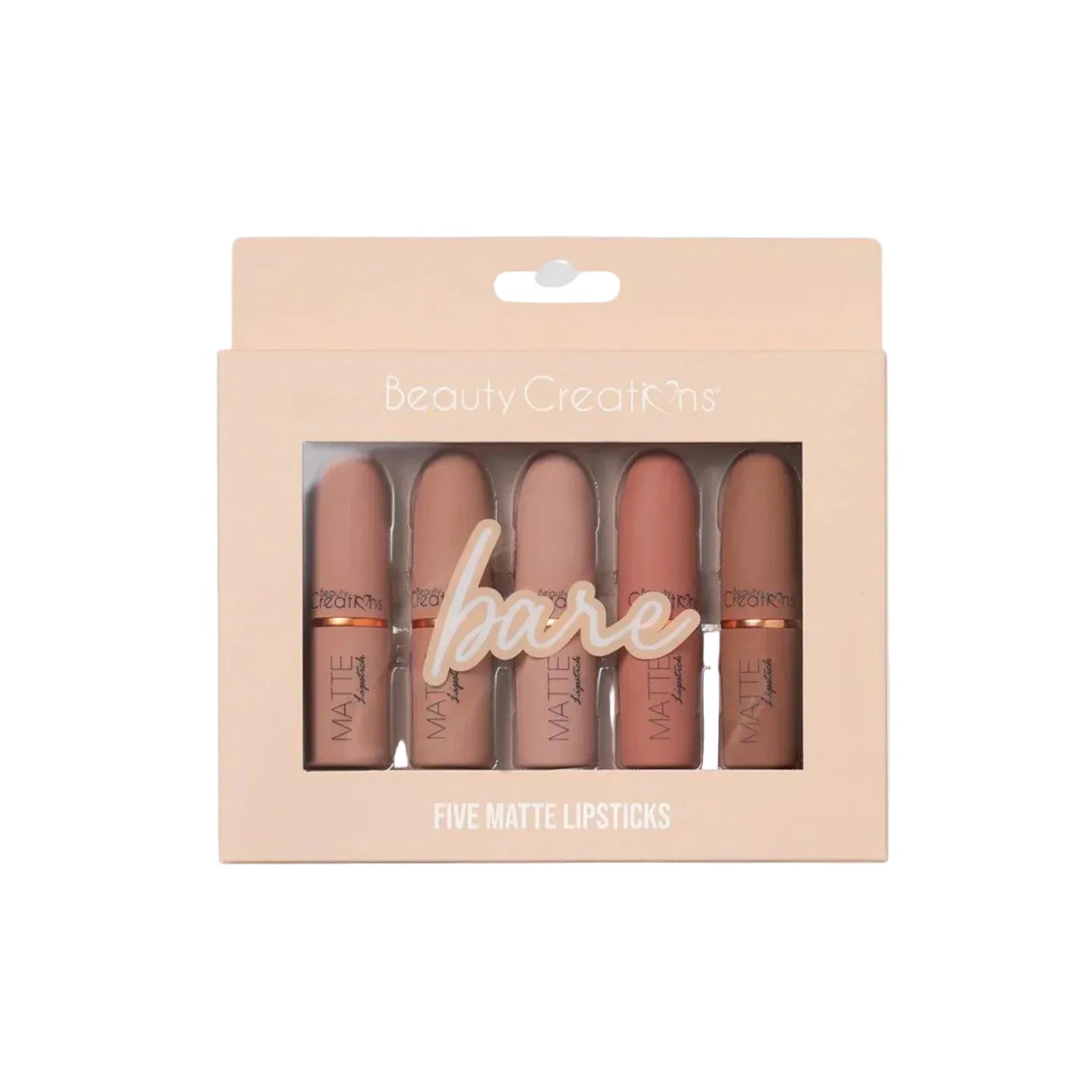 Beauty Creations - Five Piece Matte Lipstick Set Bare