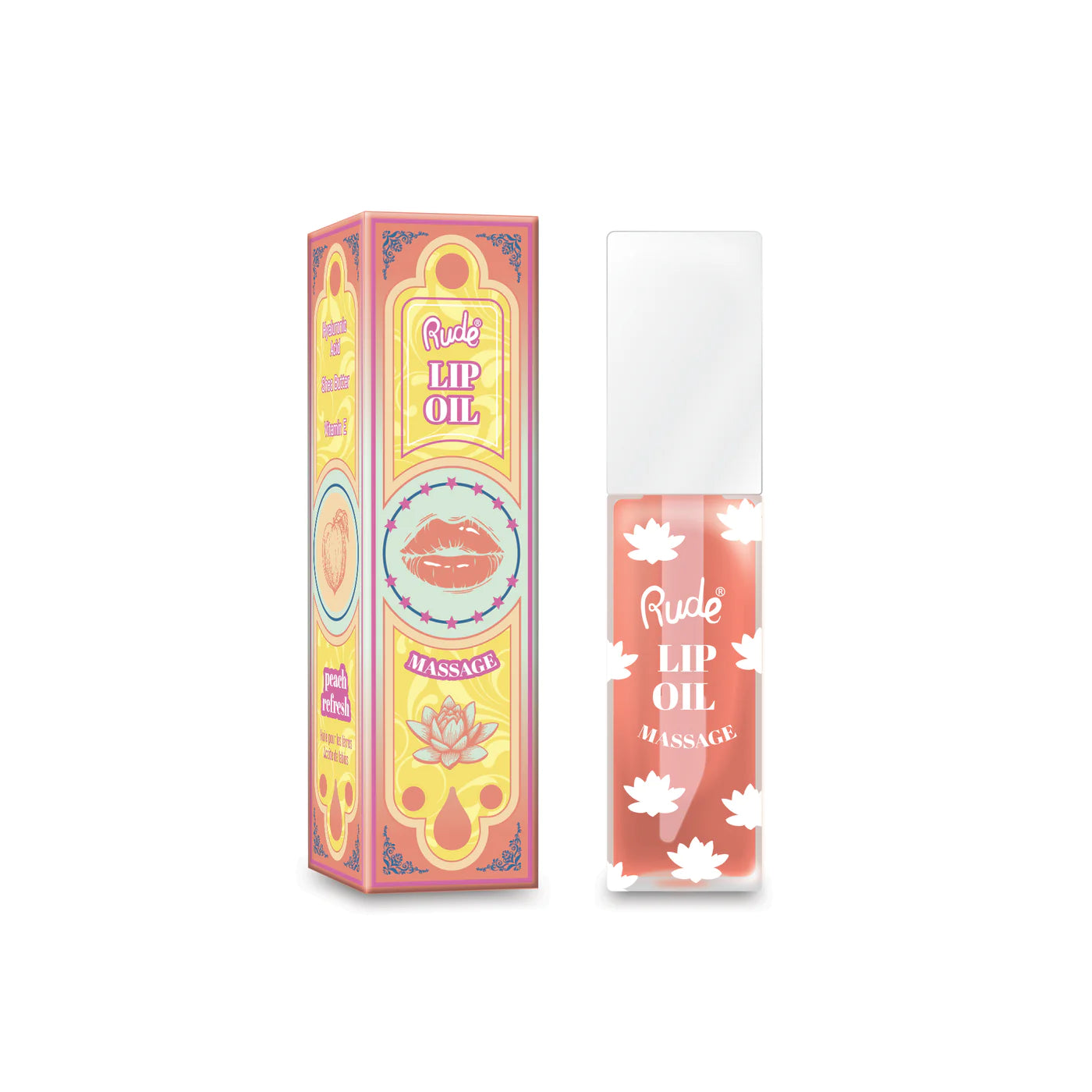 Rude Cosmetics - Lip Oil Massage Peach Refresh