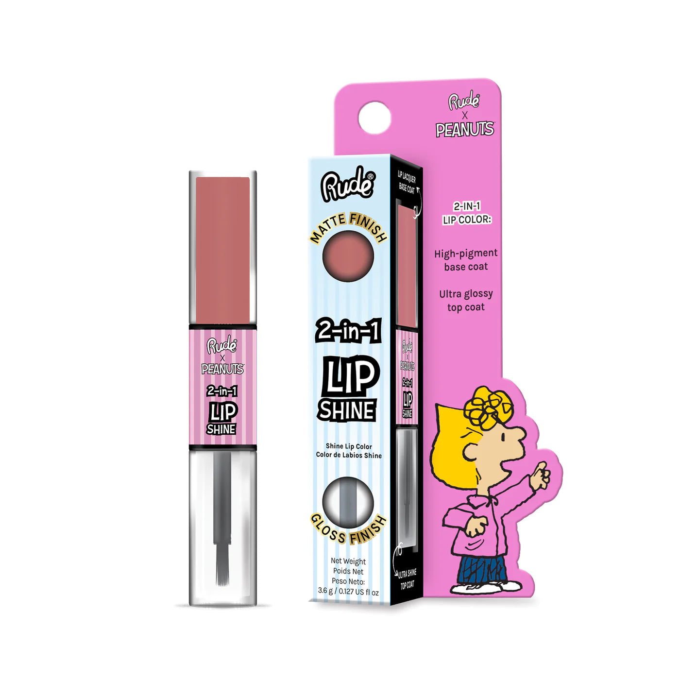 Rude Cosmetics - Peanuts 2-In-1 Lip Shine Sweet