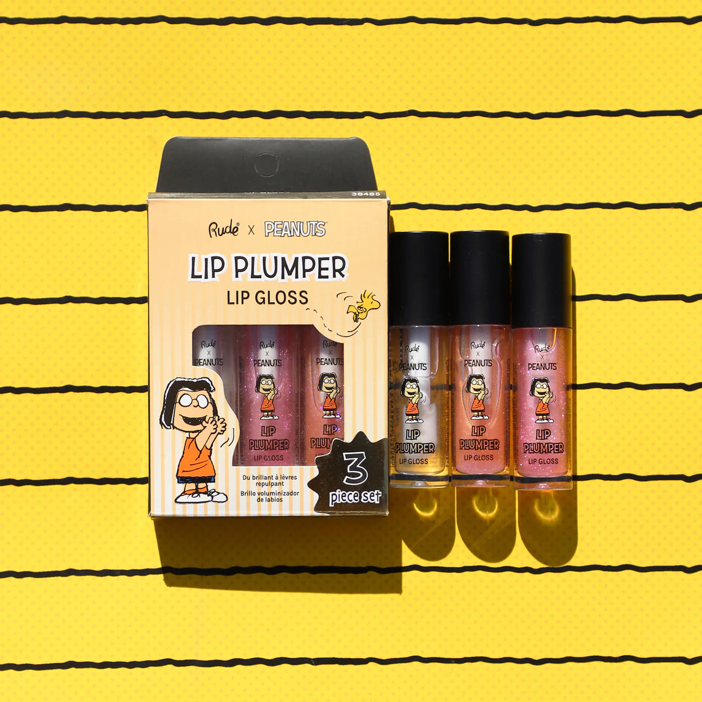 Rude Cosmetics - Peanuts Lip Plumper Gloss 3pc Set
