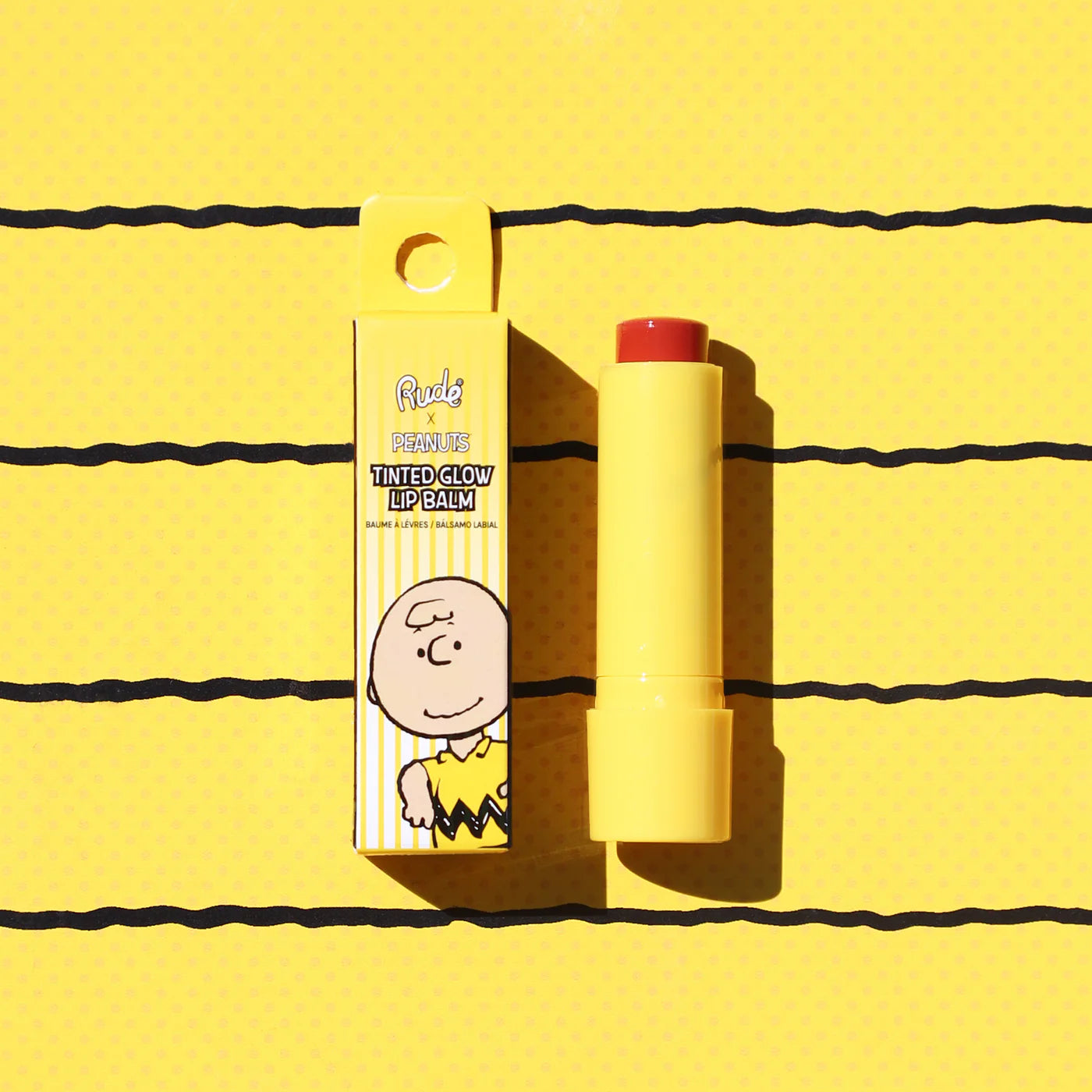 Rude Cosmetics - Peanuts Tinted Glow Lip Balm Charlie – Discount Beauty ...