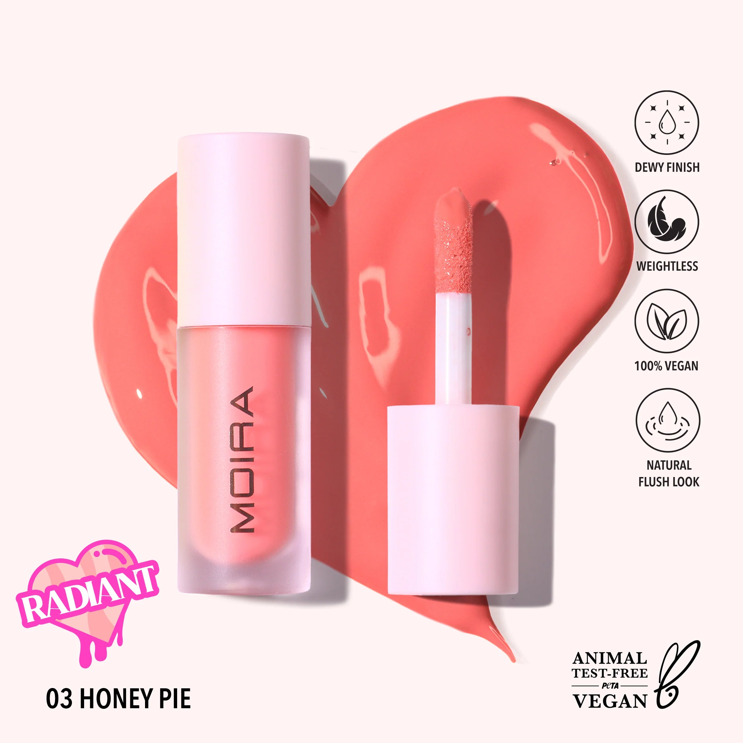Moira Beauty - Love Steady Liquid Blush Honey Pie