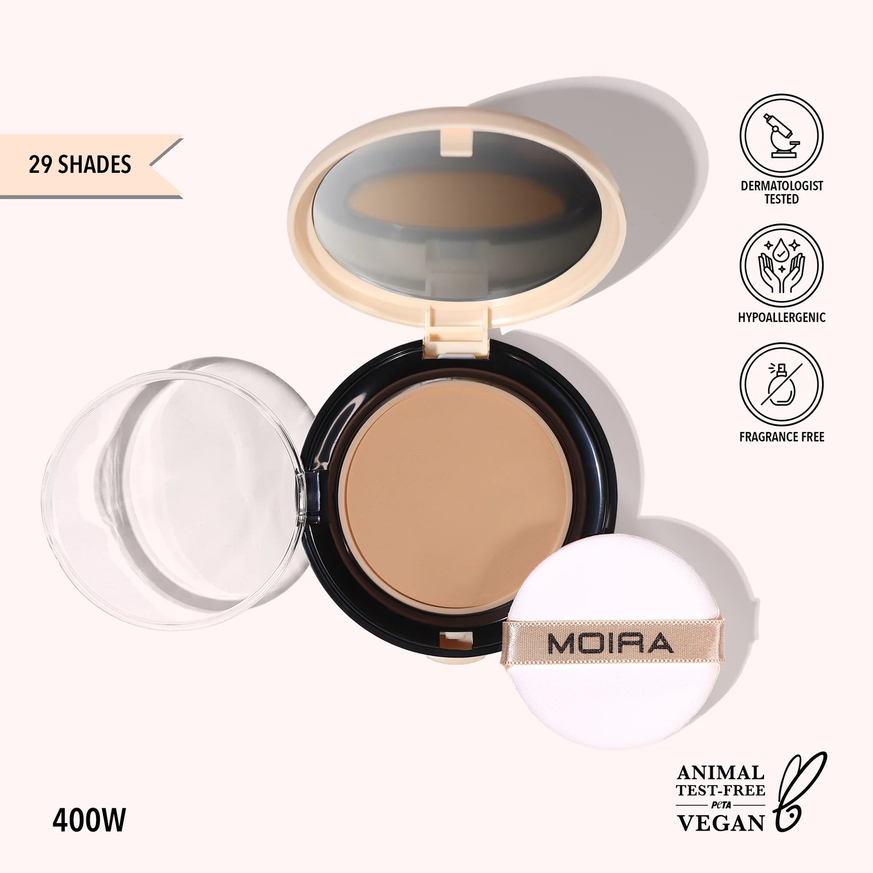 Moira Beauty - Complete Wear Powder Foundation 400W