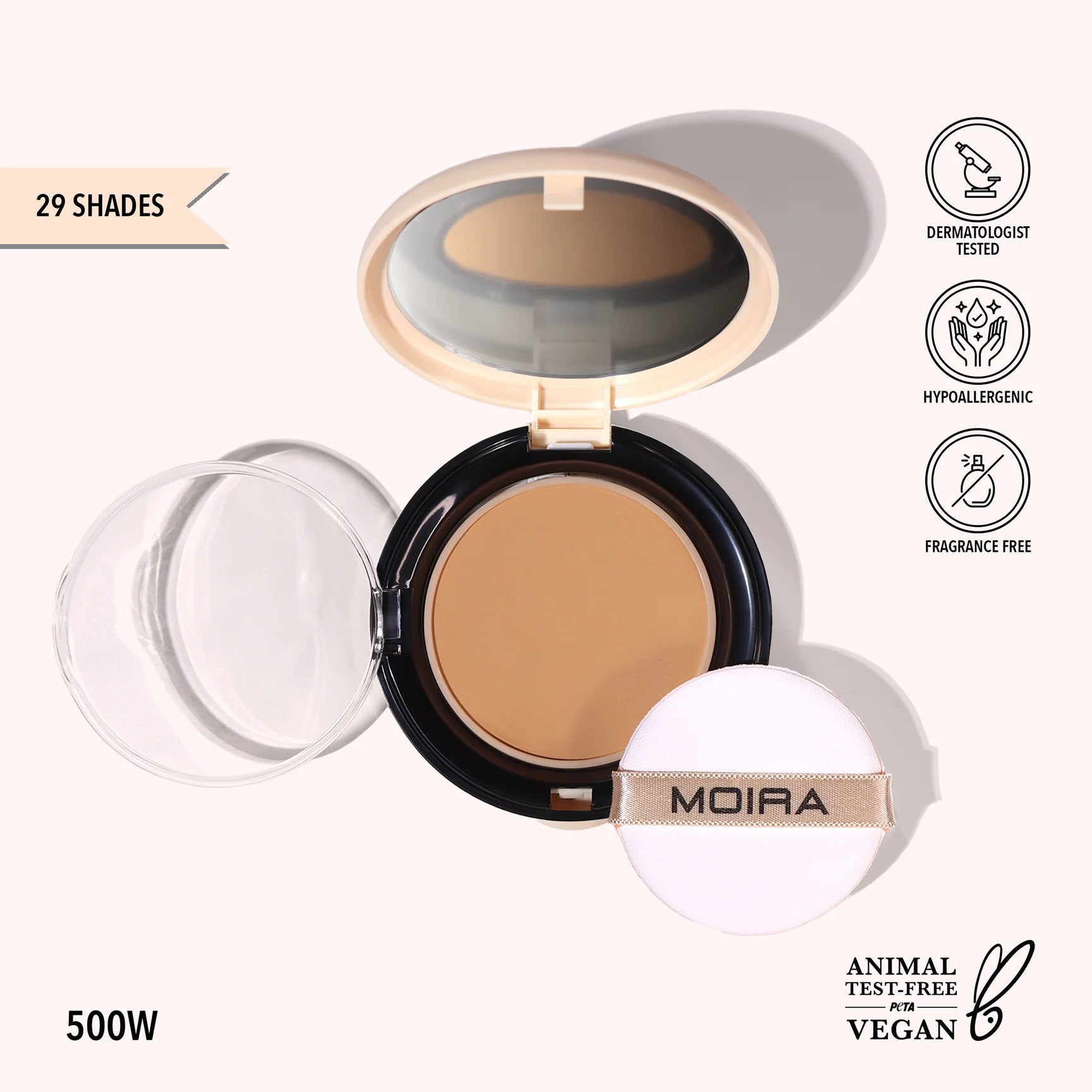 Moira Beauty - Complete Wear Powder Foundation 500W