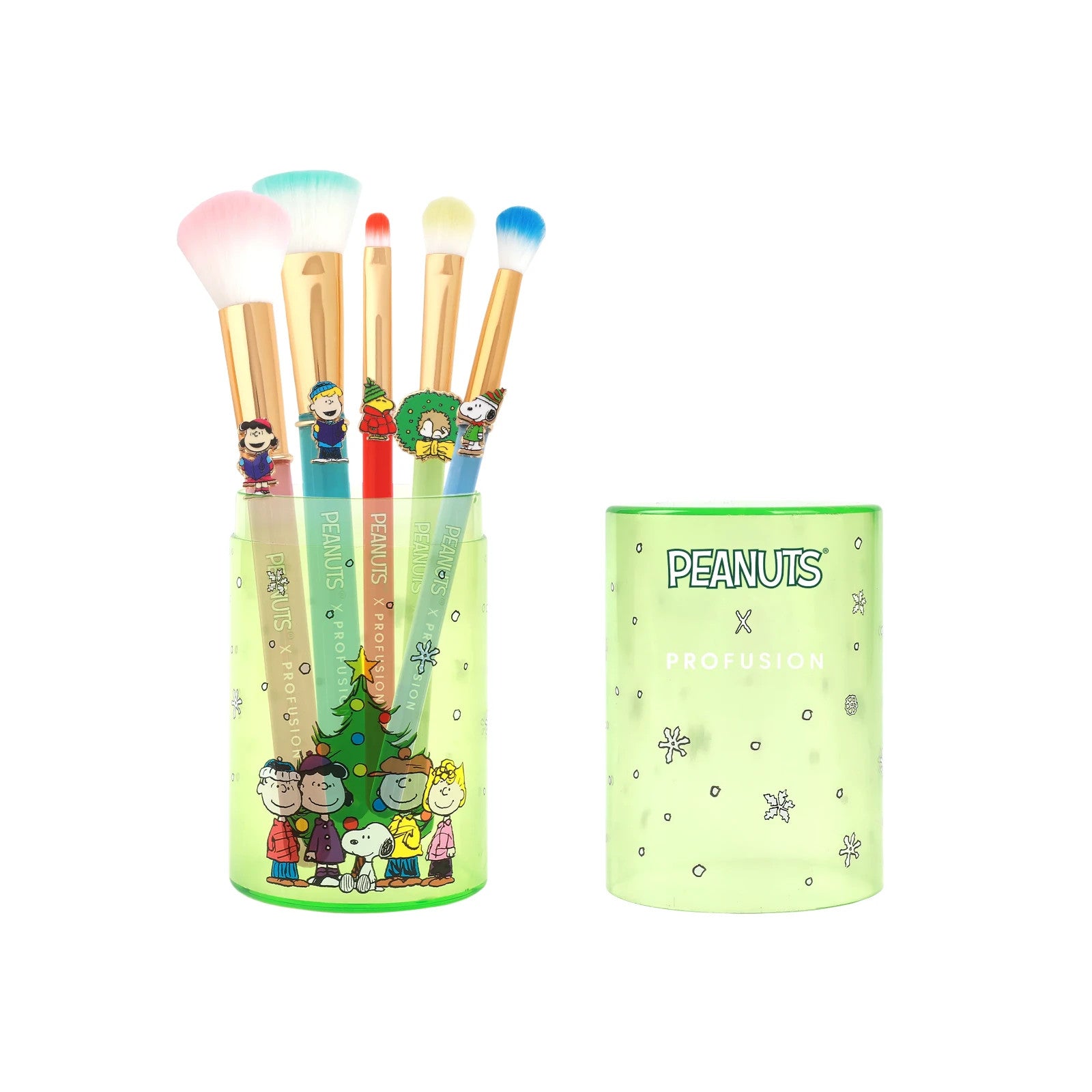 Profusion - Peanuts Holiday Merry & Bright Face & Eye Brush Set