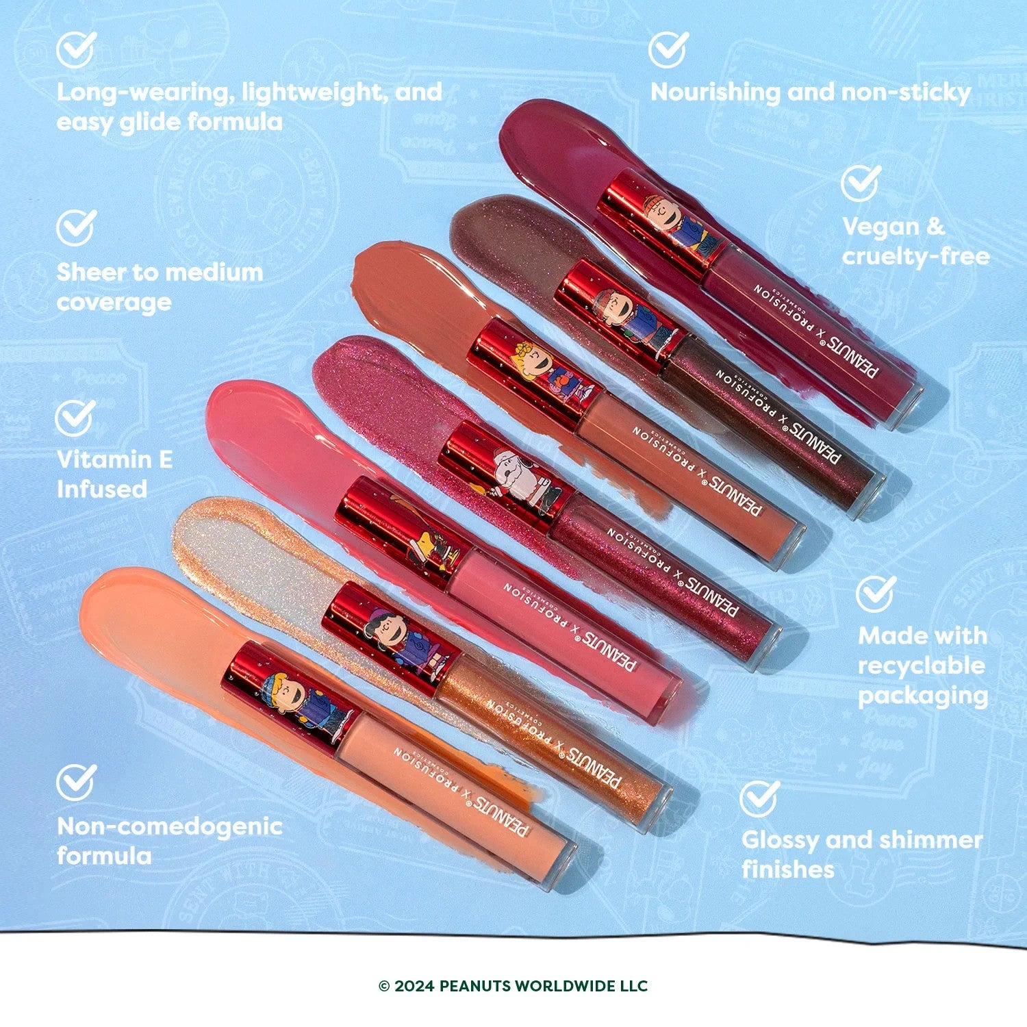 Profusion - Peanuts Holiday The Joy of Giving 7pc Lip Gloss Set