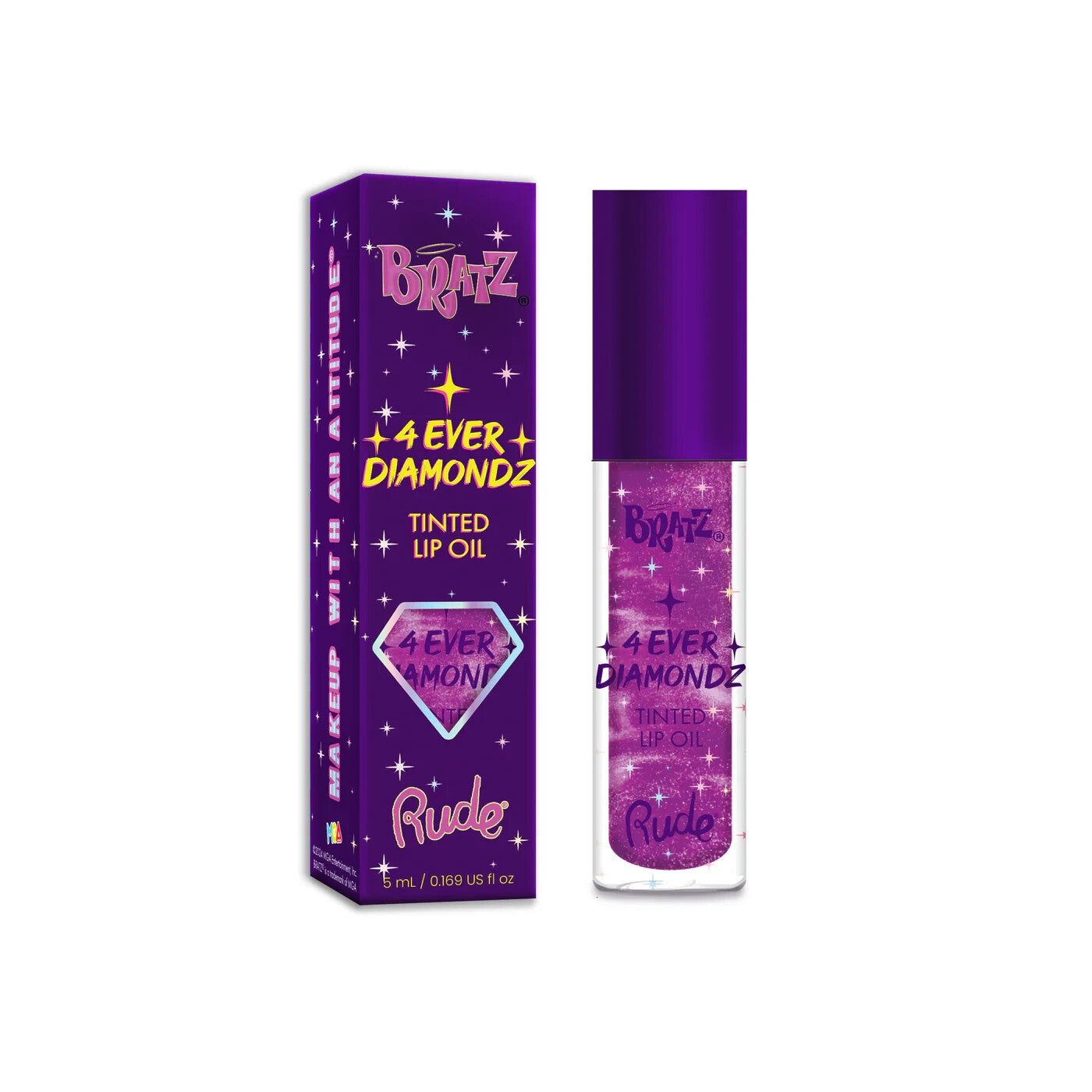 Rude Cosmetics - Bratz 4 Ever Diamondz Tinted Lip Oil Bedazzled