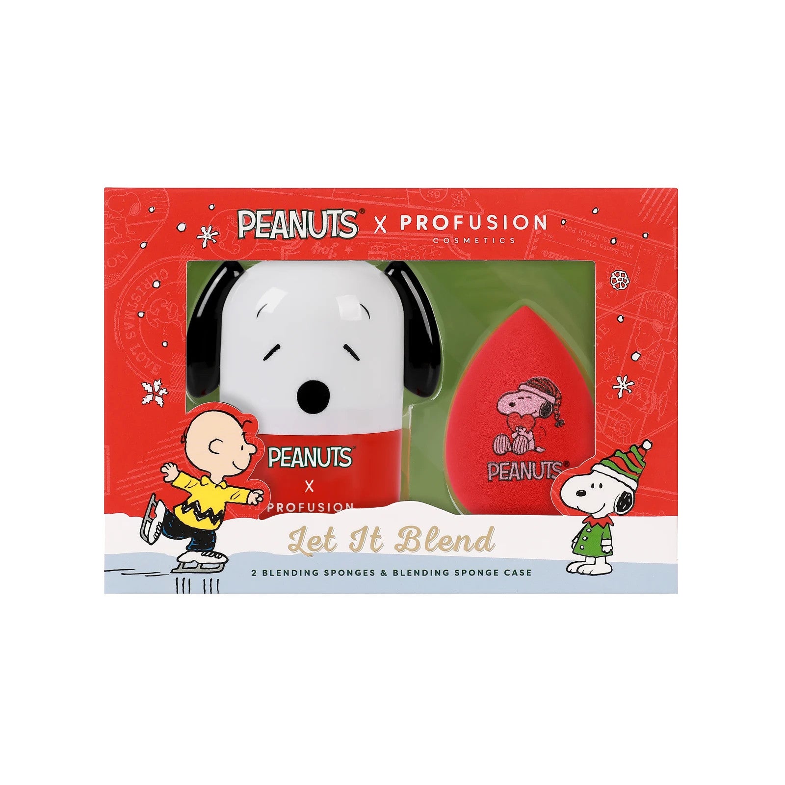 Profusion - Peanuts Holiday Let It Blend Sponge and Case Set