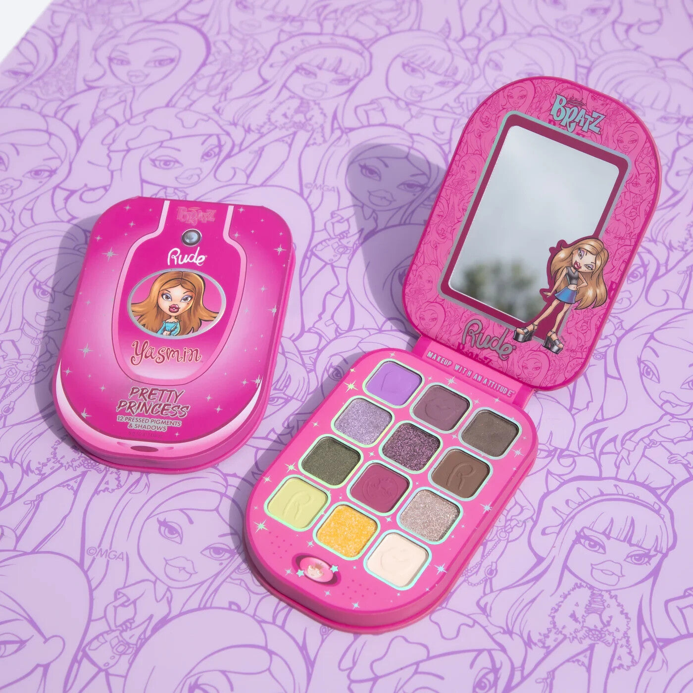 Rude Cosmetics - Bratz Yasmin Eyeshadow Palette - Pretty Princess
