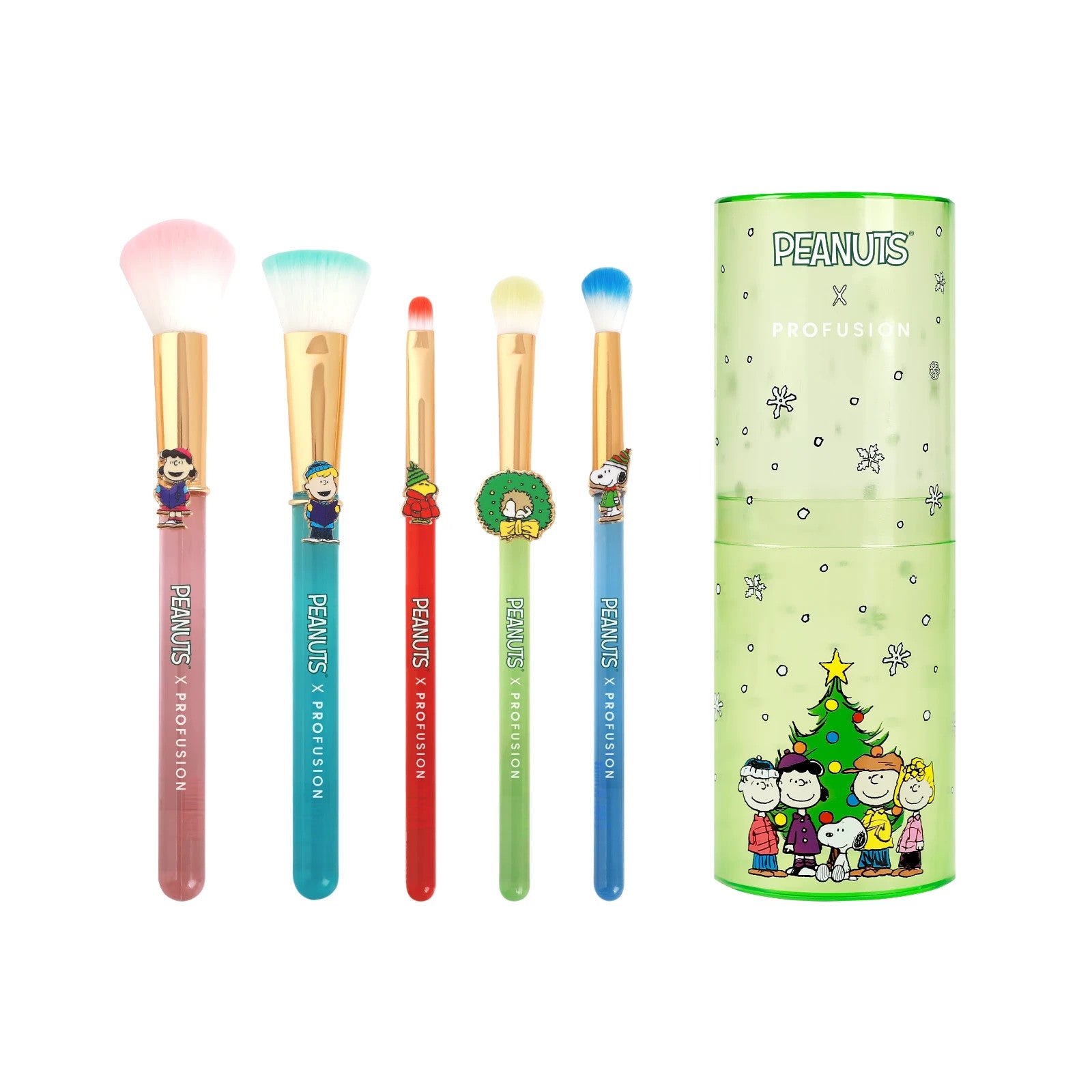 Profusion - Peanuts Holiday Merry & Bright Face & Eye Brush Set