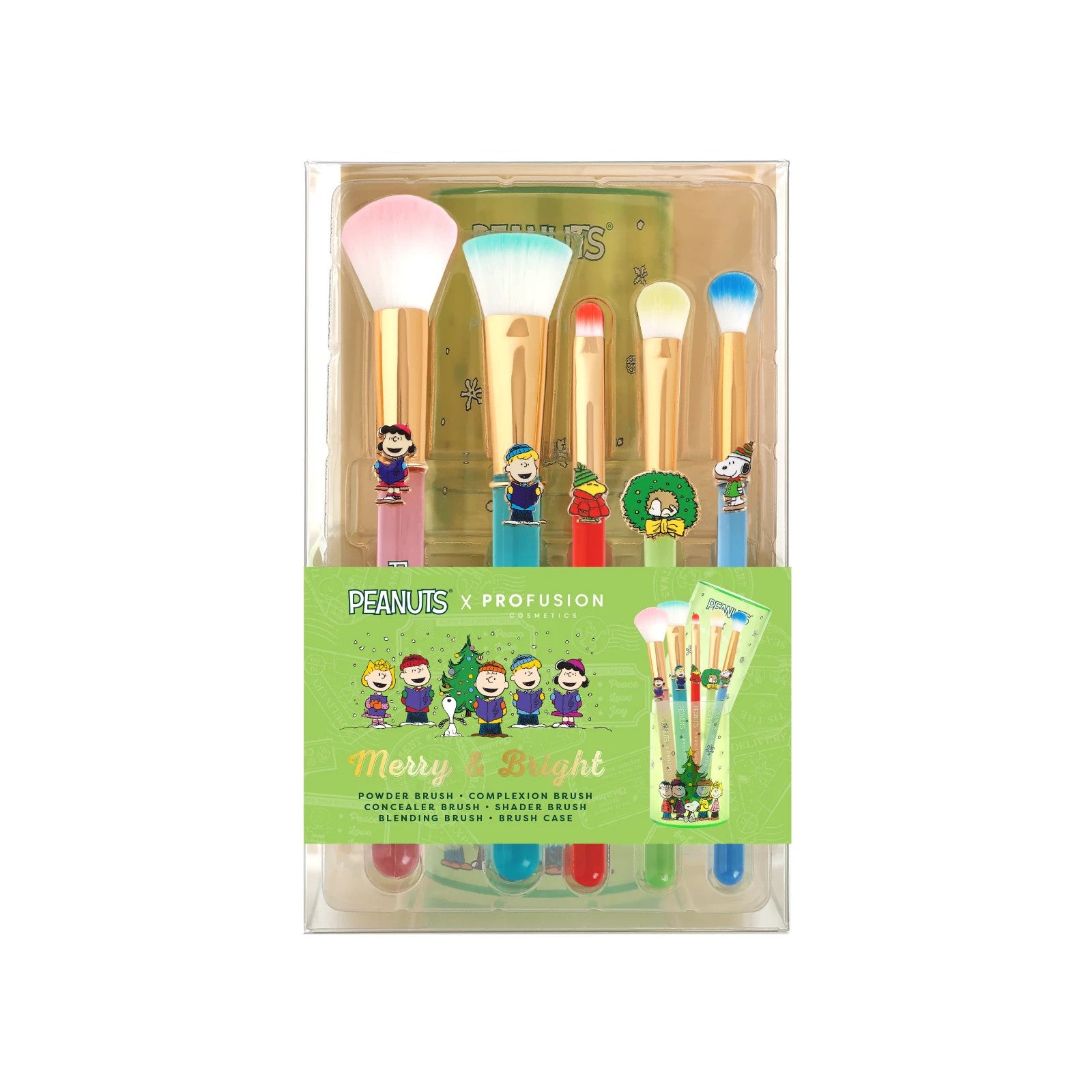 Profusion - Peanuts Holiday Merry & Bright Face & Eye Brush Set