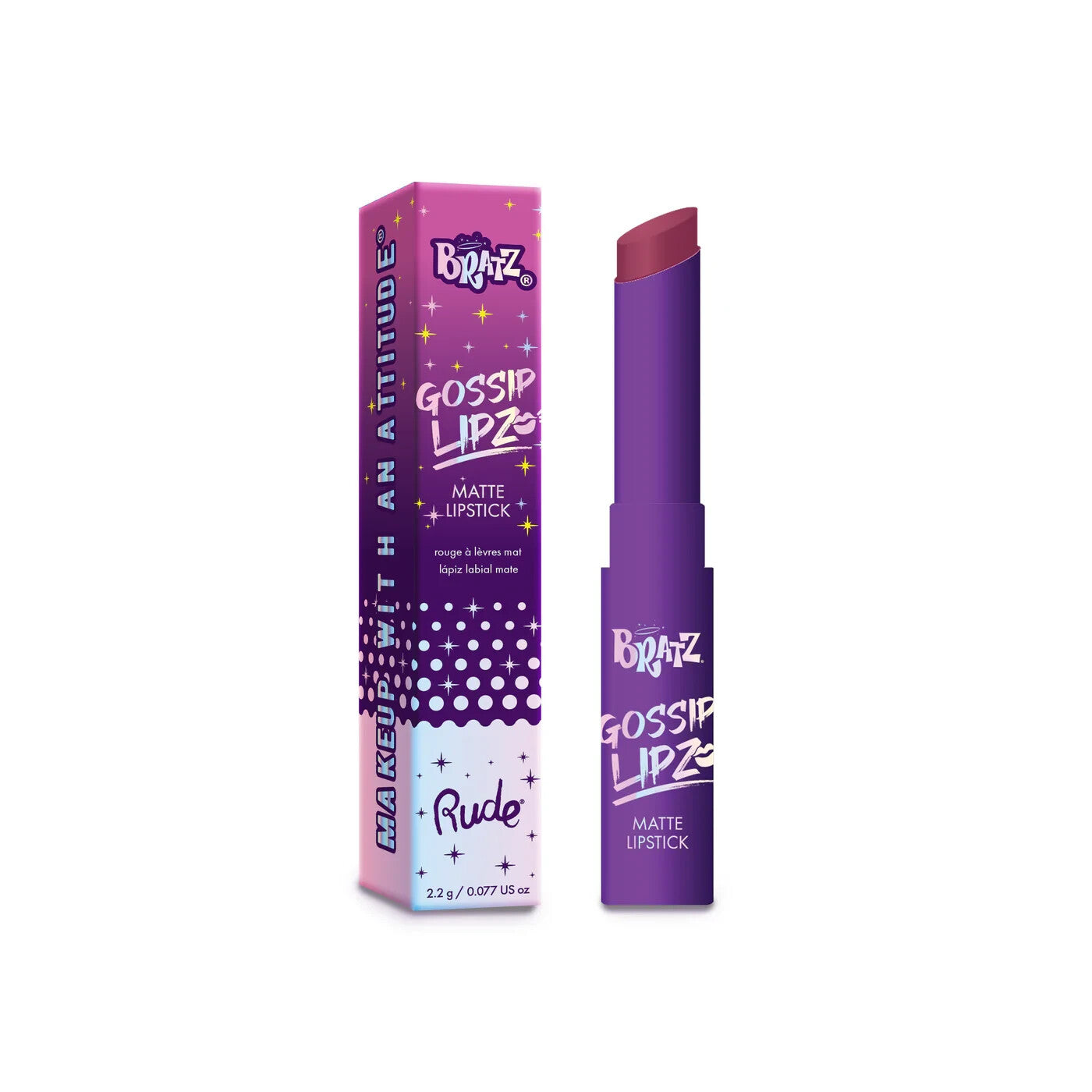 Rude Cosmetics - Bratz Gossip Lipz Matte Lipstick Sassy