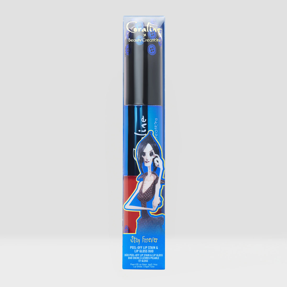 Beauty Creations x Coraline Stay Forever Lip Stain & Gloss Duo Not My Mother/Disobey