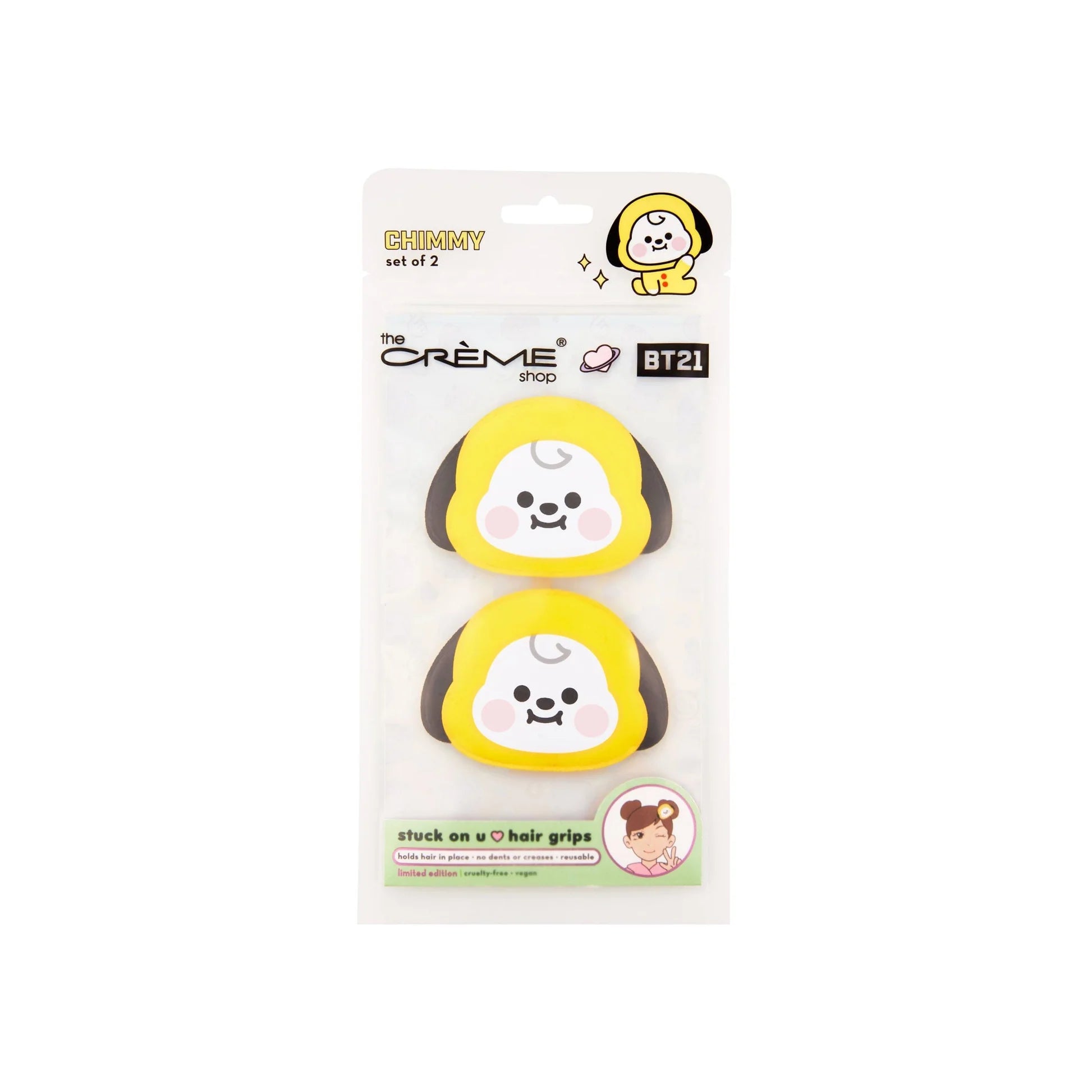 The Creme Shop - BT21 BABY: Stuck On U Hair Grips - Chimmy