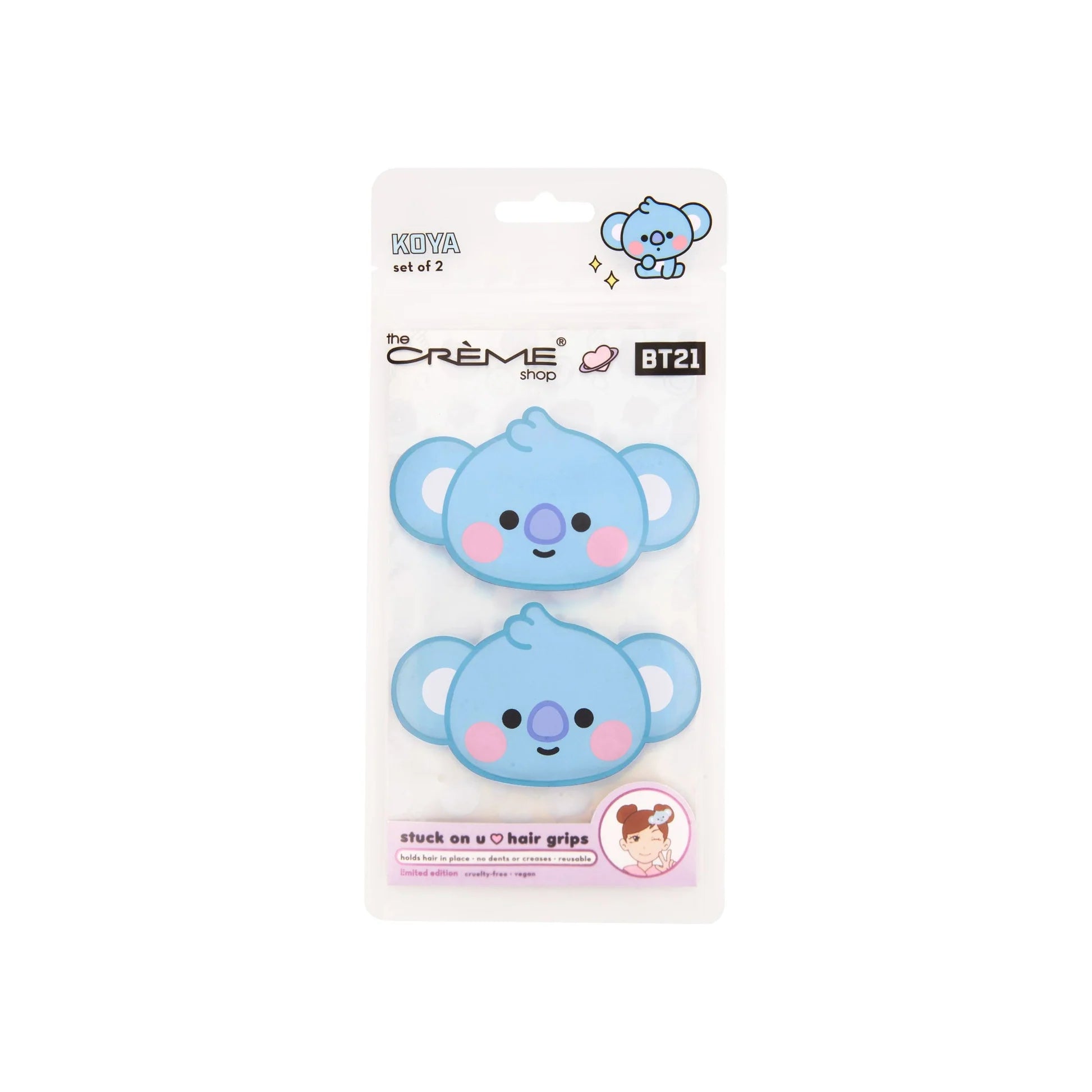 The Creme Shop - BT21 BABY: Stuck On U Hair Grips - Koya