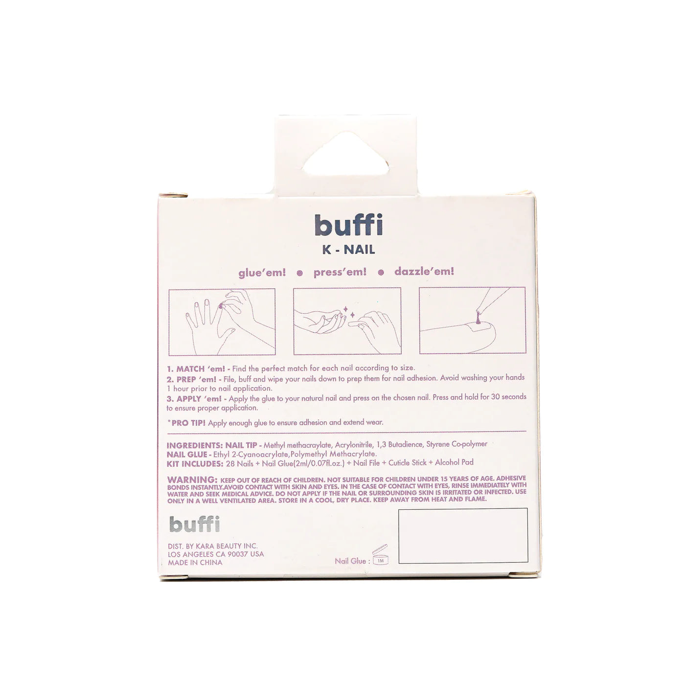 Kara Beauty - Buffi Press On Nails Flower Power – Discount Beauty Boutique