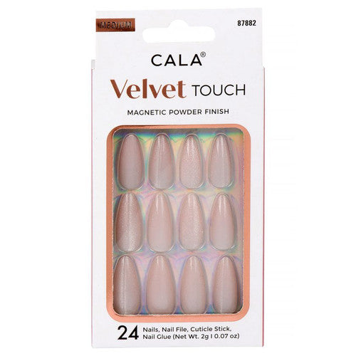 Cala - Velvet Touch Almond Pink Cateye Press On Nails