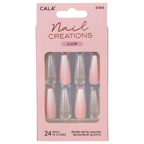 Cala - Nail Creations Lux Long Coffin Ombre Press On Nails