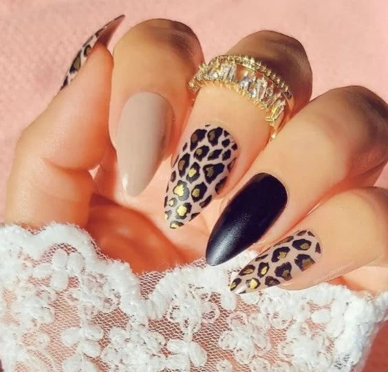 Cala - Nail Creations Lux Cheetah Print Matte Stiletto Press On Nails