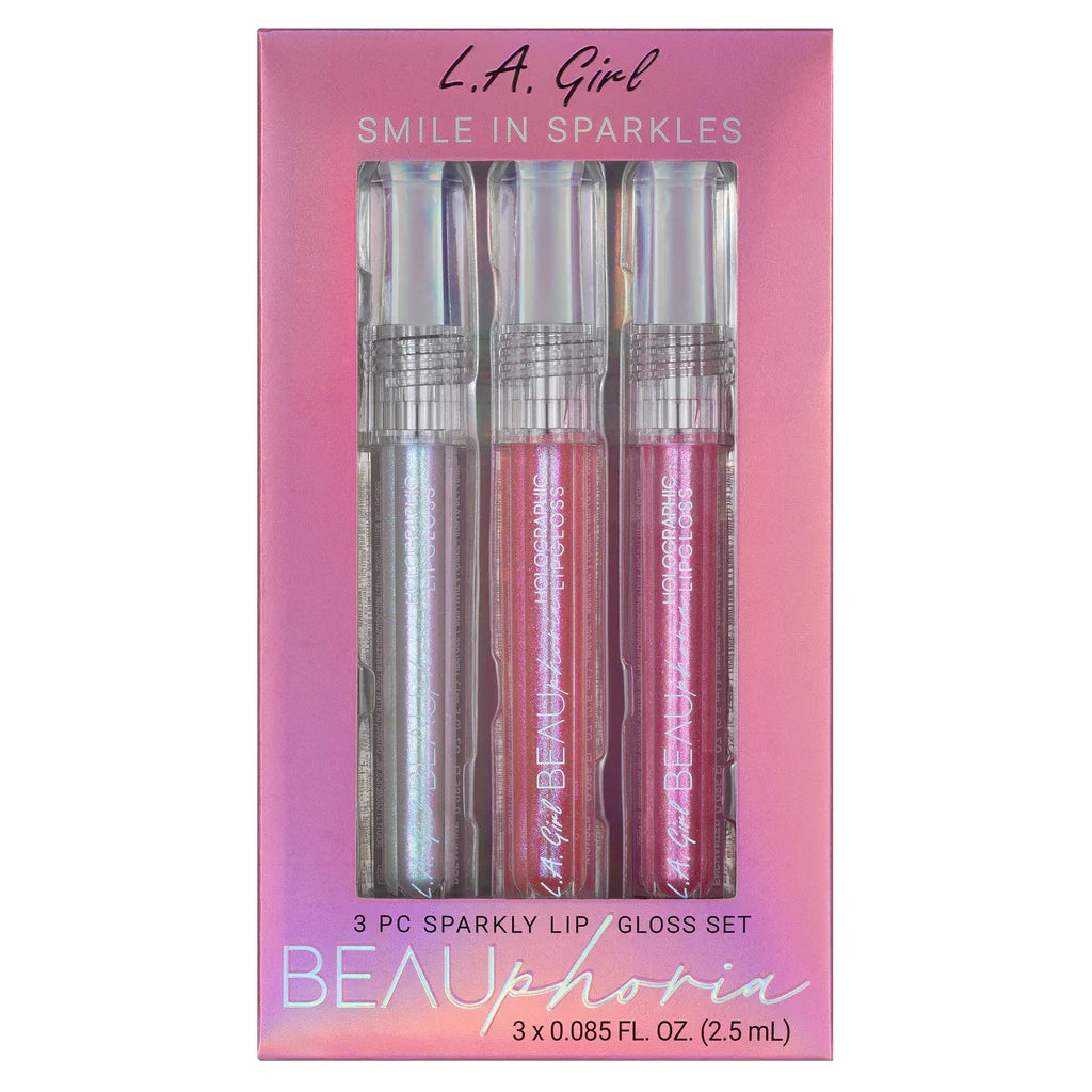 L.A. Girl - Beauphoria 3pc Sparkly Lip Gloss Set