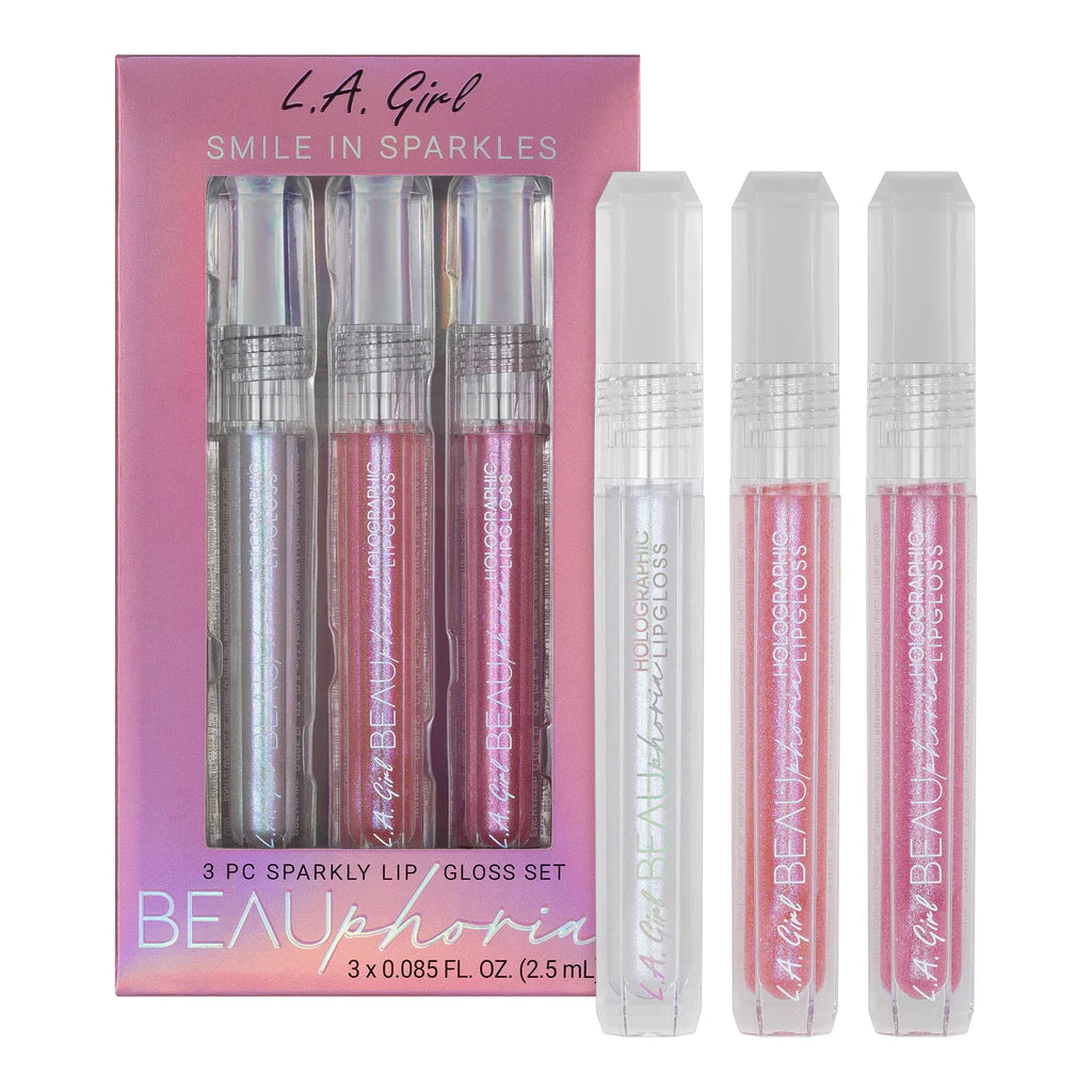 L.A. Girl - Beauphoria 3pc Sparkly Lip Gloss Set