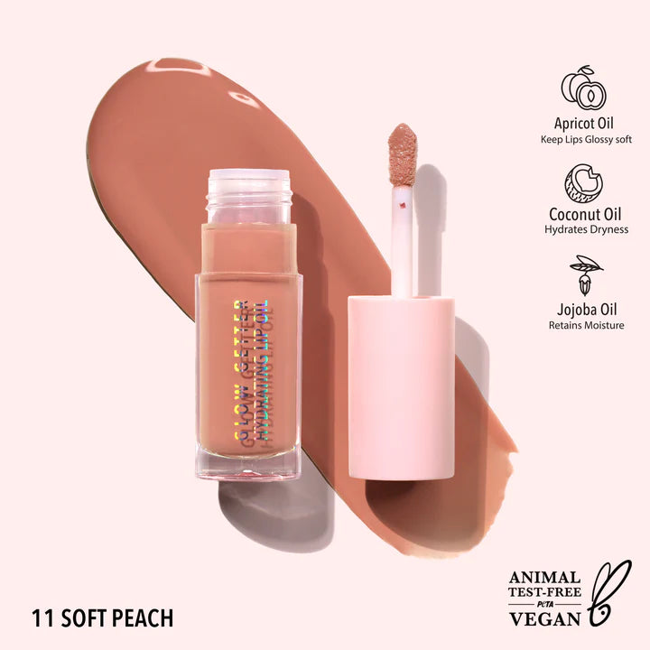 Moira Beauty - Glow Getter Hydrating Lip Oil Soft Peach