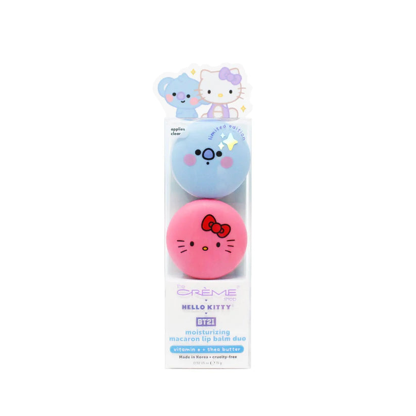 The Creme Shop - Hello Kitty & BT21 Koya Moisturizing Macaron Lip Balm Duo
