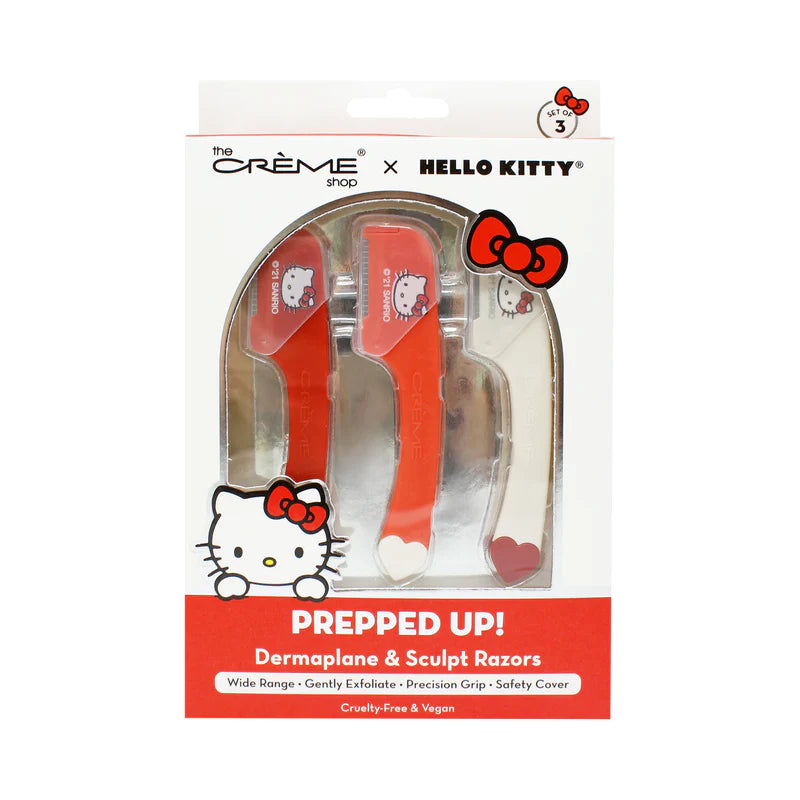 The Creme Shop - Hello Kitty Prepped Up! Dermaplane and Sculpt Razors Red