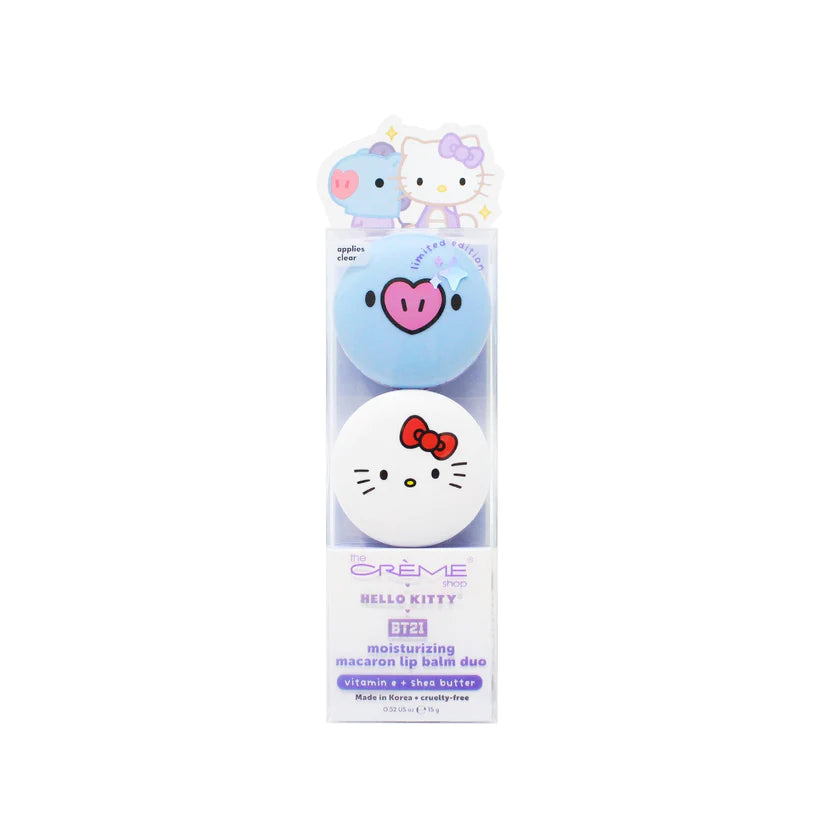The Creme Shop - Hello Kitty & BT21 Mang Moisturizing Macaron Lip Balm Duo