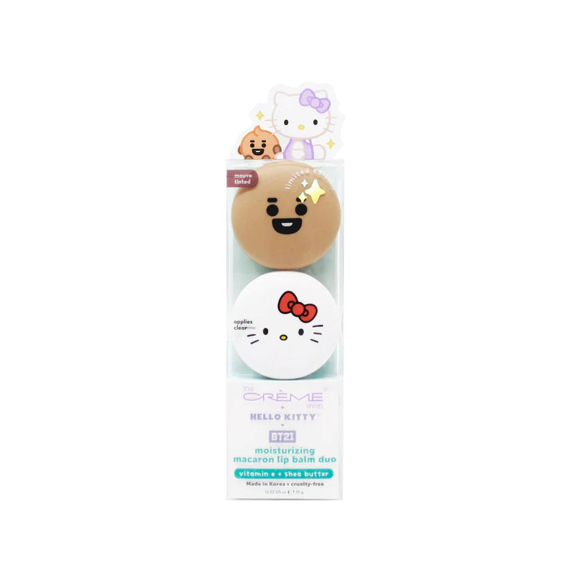The Creme Shop - Hello Kitty & BT21 Shooky Moisturizing Macaron Lip Balm Duo