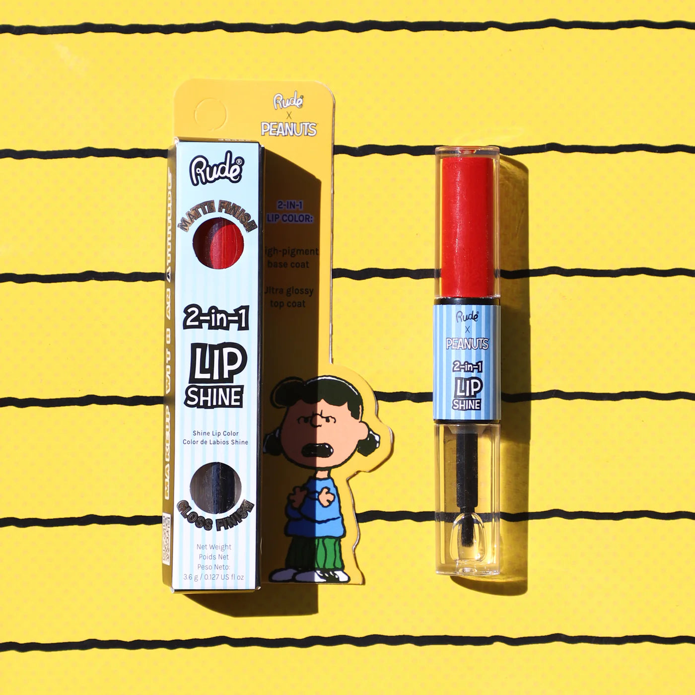 Rude Cosmetics - Peanuts 2-In-1 Lip Shine Crabby