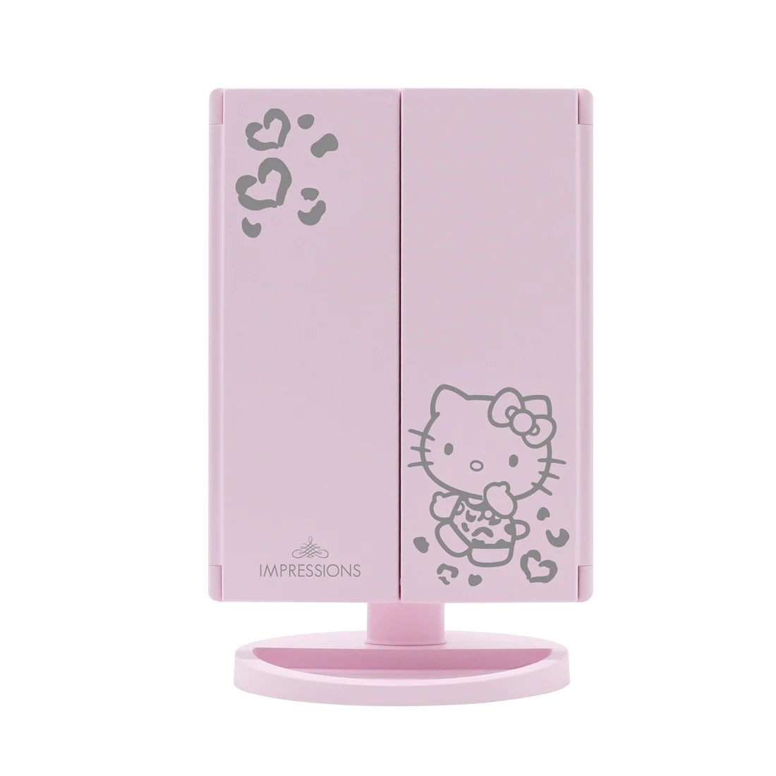 Impressions Vanity - Hello Kitty Trifold LED Tri-Tone Makeup Mirror with Magnification Pink