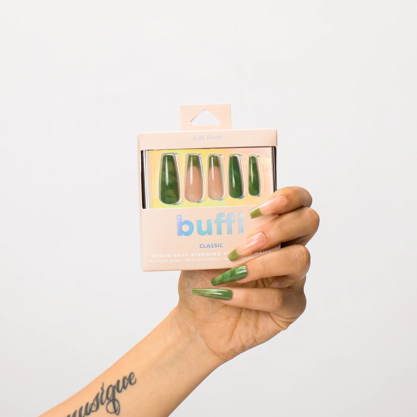Kara Beauty - Buffi Press On Nails Jade Shade – Discount Beauty Boutique