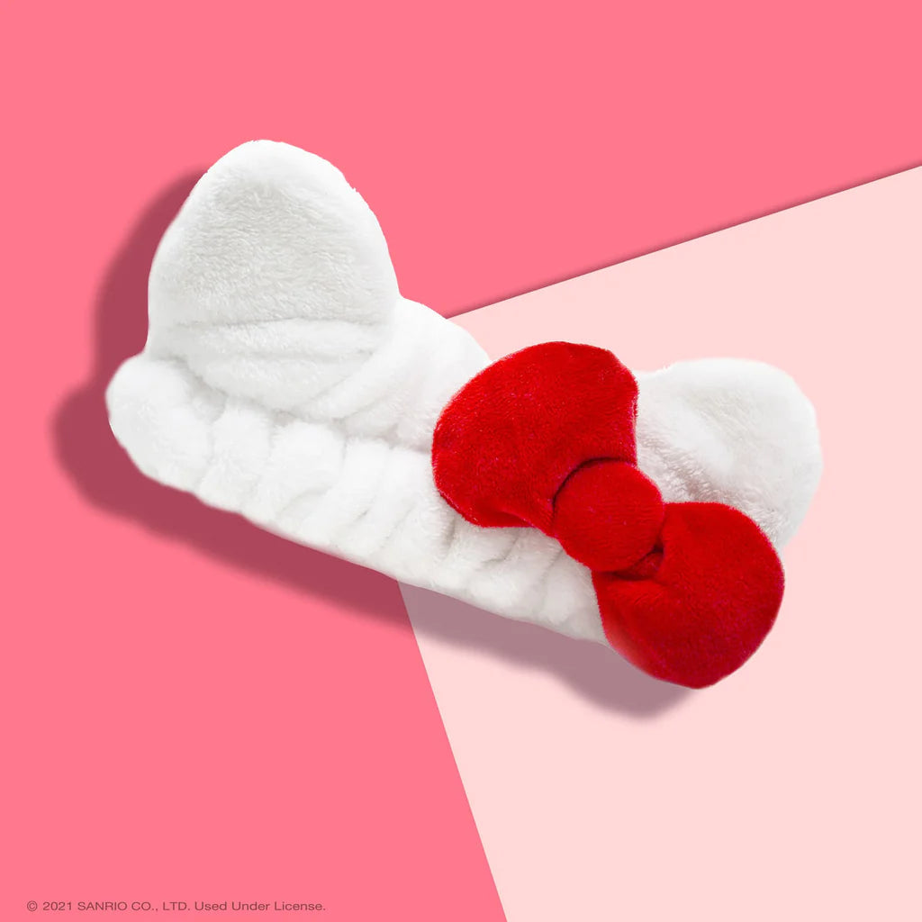 The Creme Shop - Plush Spa Headband with Hello Kitty's Signature Bow Red