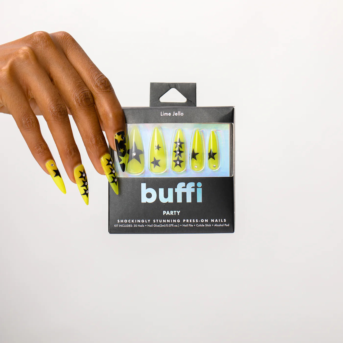 Kara Beauty - Buffi Press On Nails Lime Jello – Discount Beauty Boutique