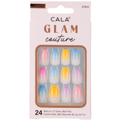 Cala - Glam Couture Medium Coffin Ombre Press On Nails