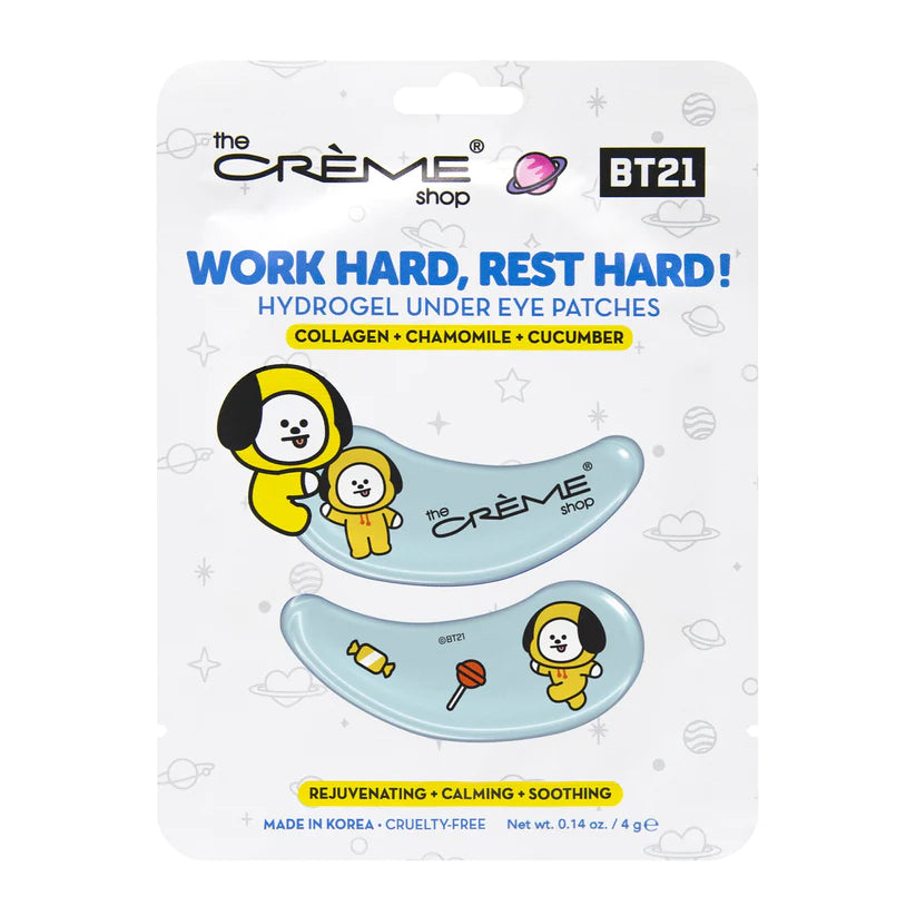 The Creme Shop - BT21 Work Hard, Rest Hard! CHIMMY Hydrogel Under Eye Patches Rejuvenating, Calming, & Soothing