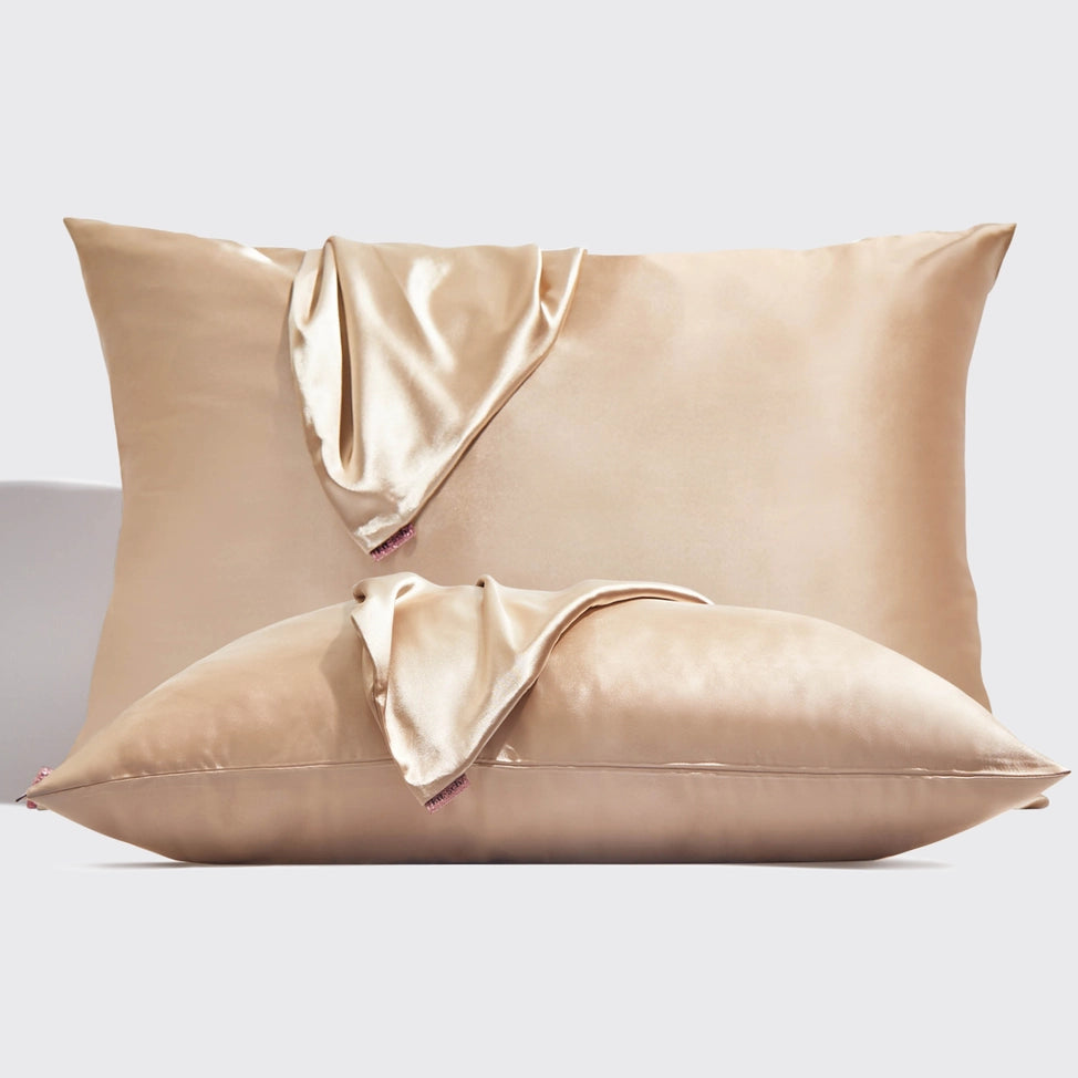 Kitsch - Holiday Satin Standard Pillowcase 2pc Set - Champagne