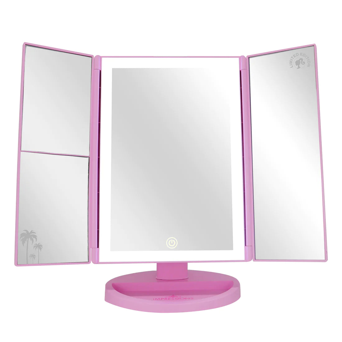 Impressions Vanity - Barbie Trifold LED Tri-Tone Makeup Mirror with Magnification