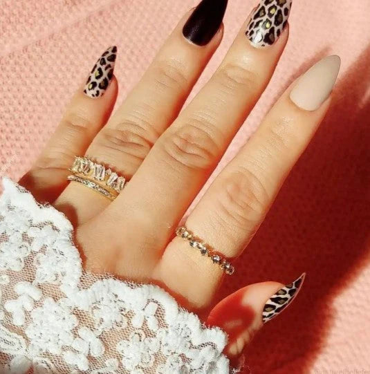 Cala - Nail Creations Lux Cheetah Print Matte Stiletto Press On Nails